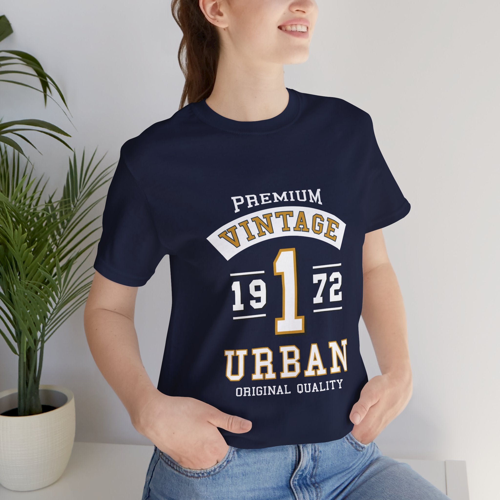 Vintage 1972 Urban Tee — Premium Retro Number 1 Graphic T-Shirt