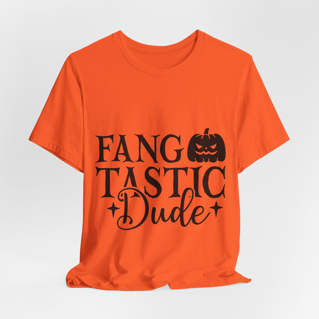 Fangtastic Dude Halloween Tee — Funny Pumpkin Vampire Graphic T-Shirt