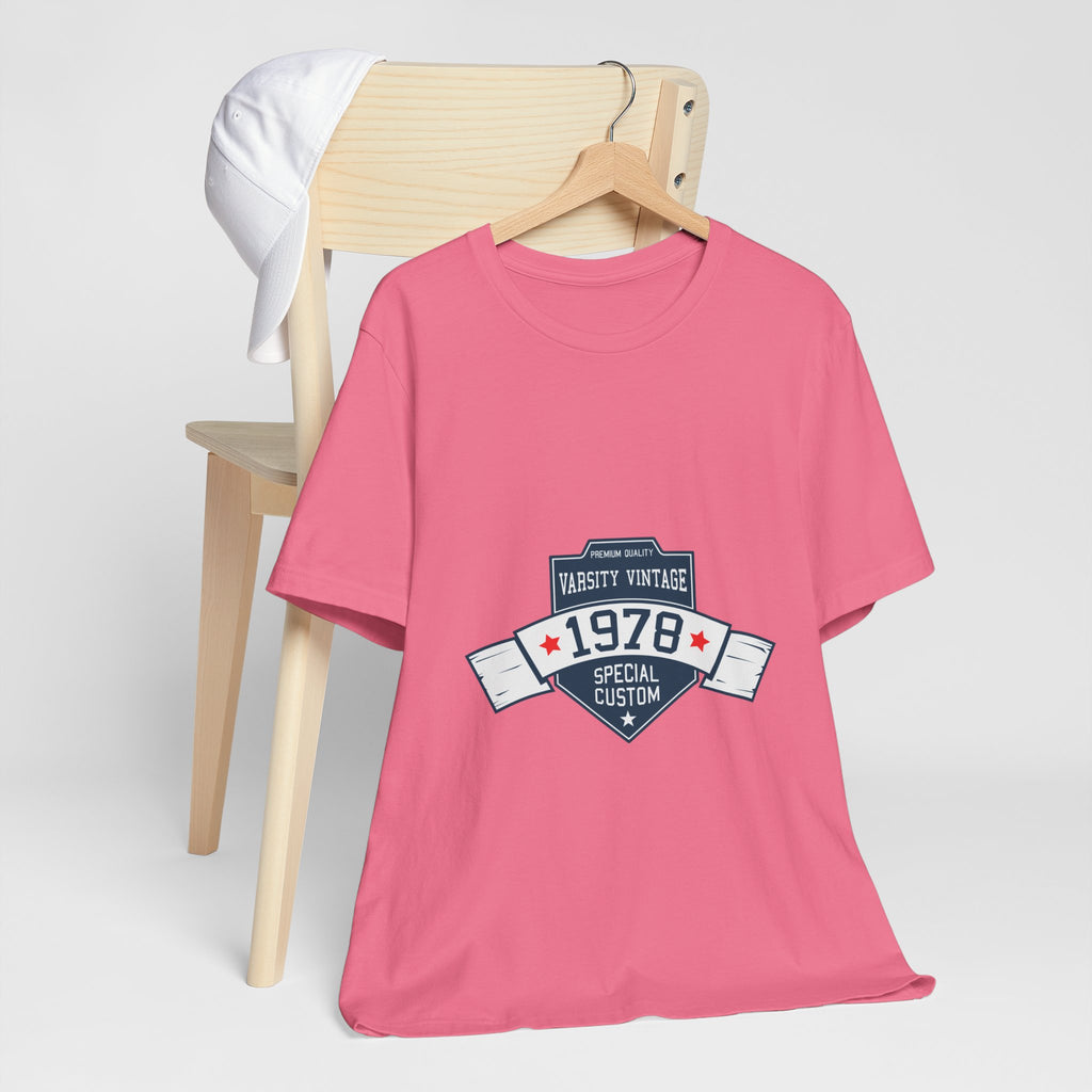 1978 Varsity Vintage Tee — Retro Custom Year Birthday Shirt