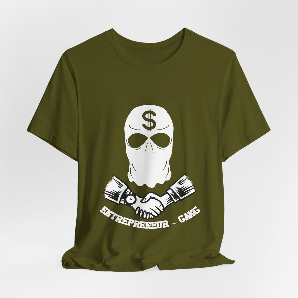 Entrepreneur Gang T-Shirt — Skull Mask Money Logo Tee