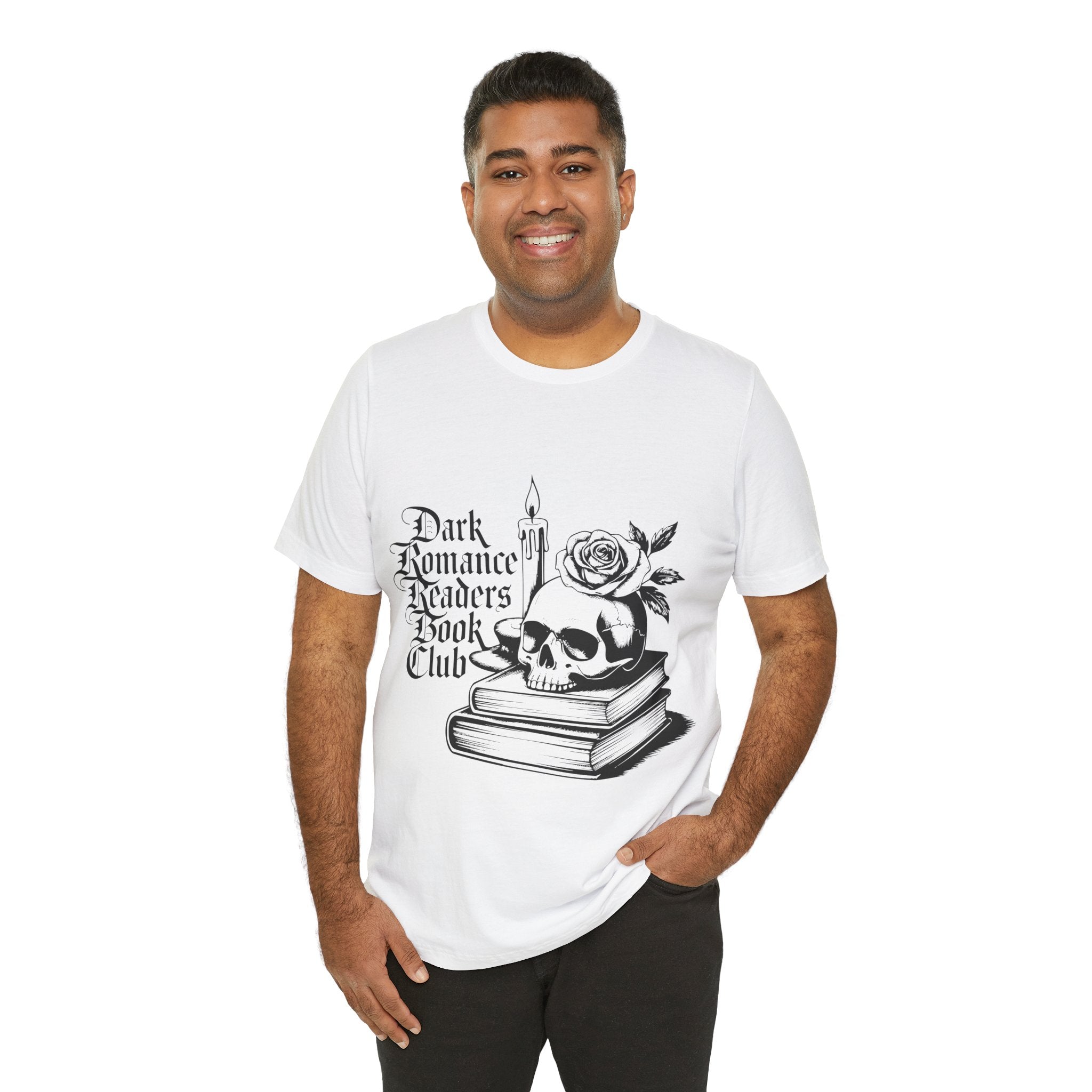Dark Romance Readers Book Club Tee — Gothic Skull & Rose Booklover Shirt