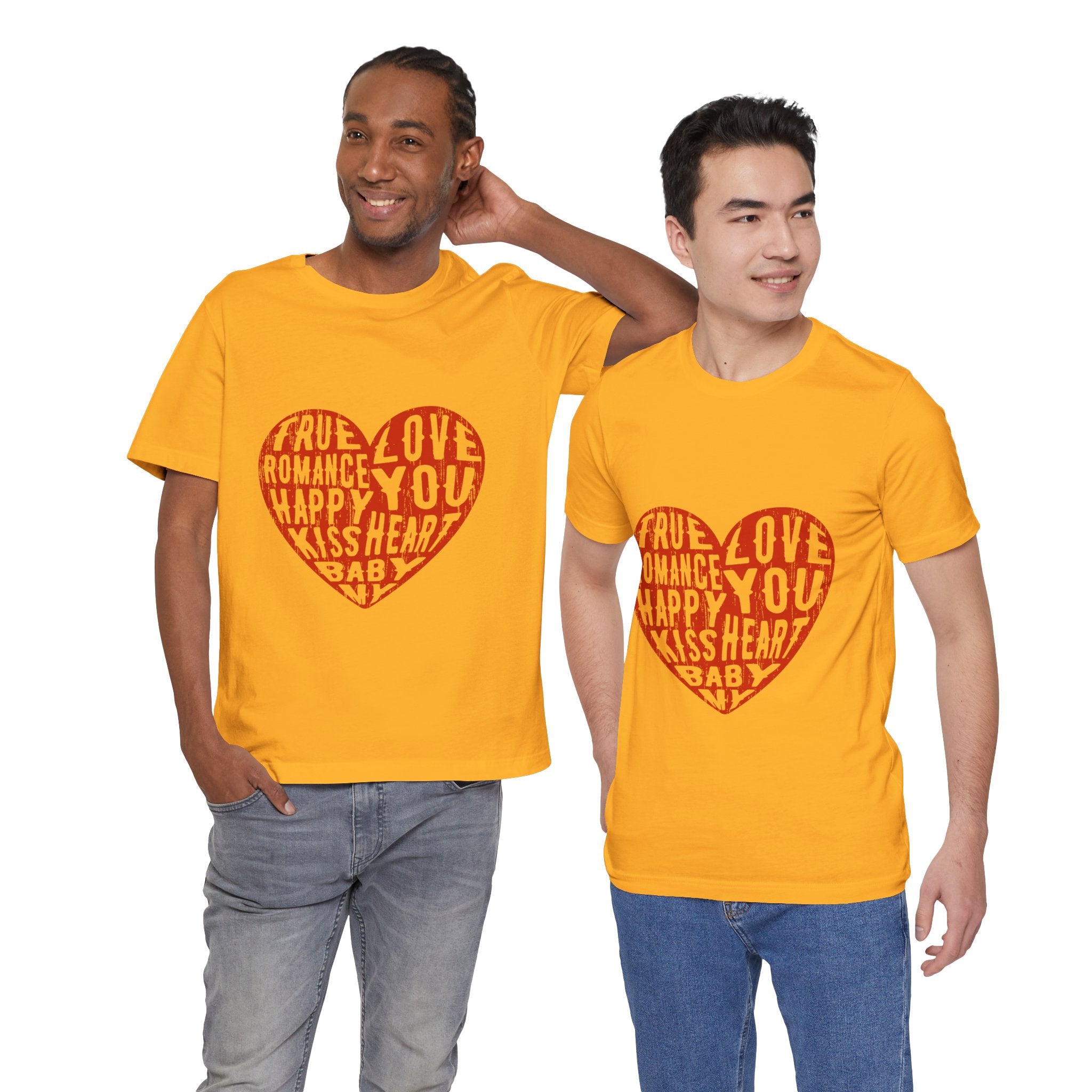 Heart Word Art Tee - Love You Romance Valentine T-Shirt