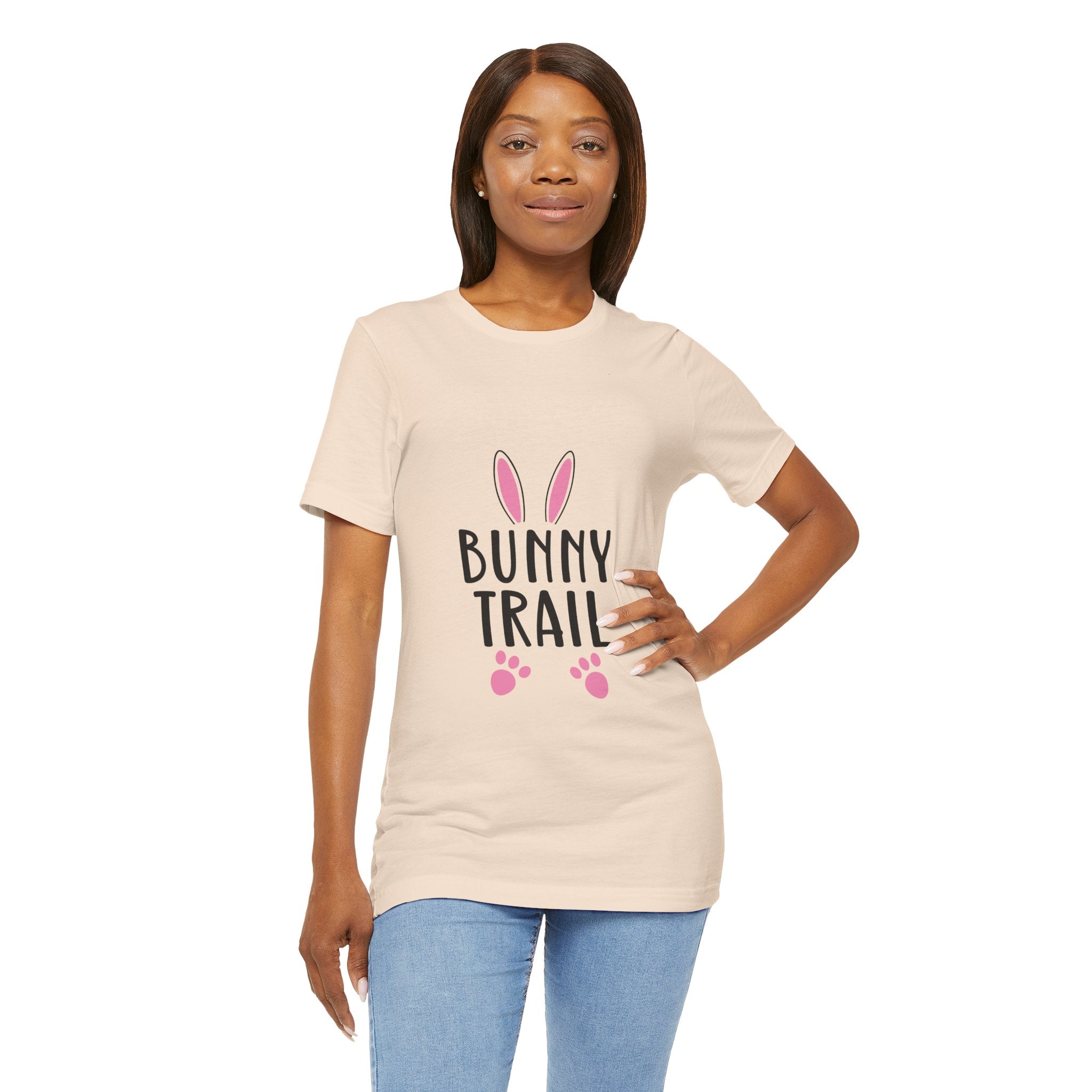 Bunny Trail T‑Shirt — Cute Easter Bunny Ears & Paws Tee