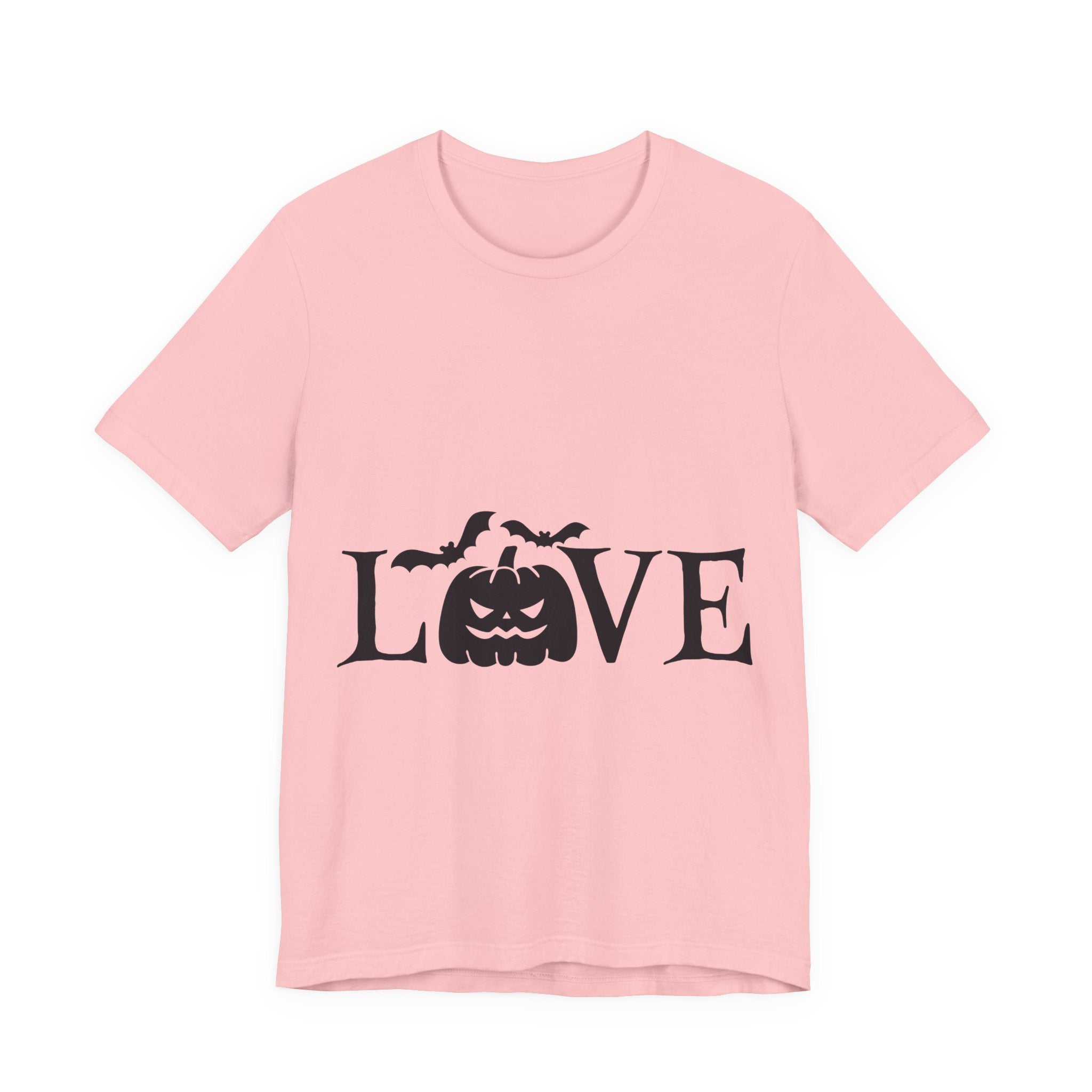Halloween Love T-Shirt - Jack-o'-Lantern & Bats Graphic Tee