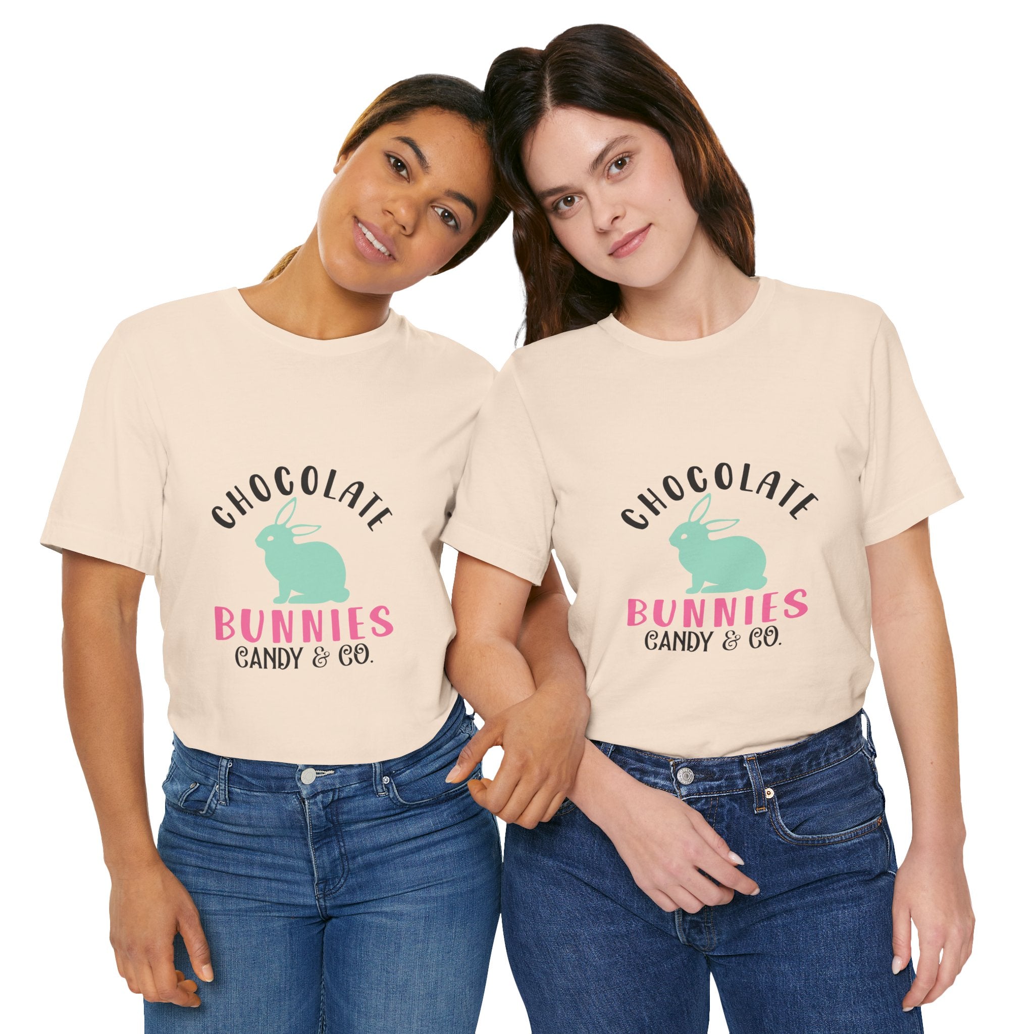 Chocolate Bunnies Tee — Pastel Easter Bunny Candy Shop Shirt
