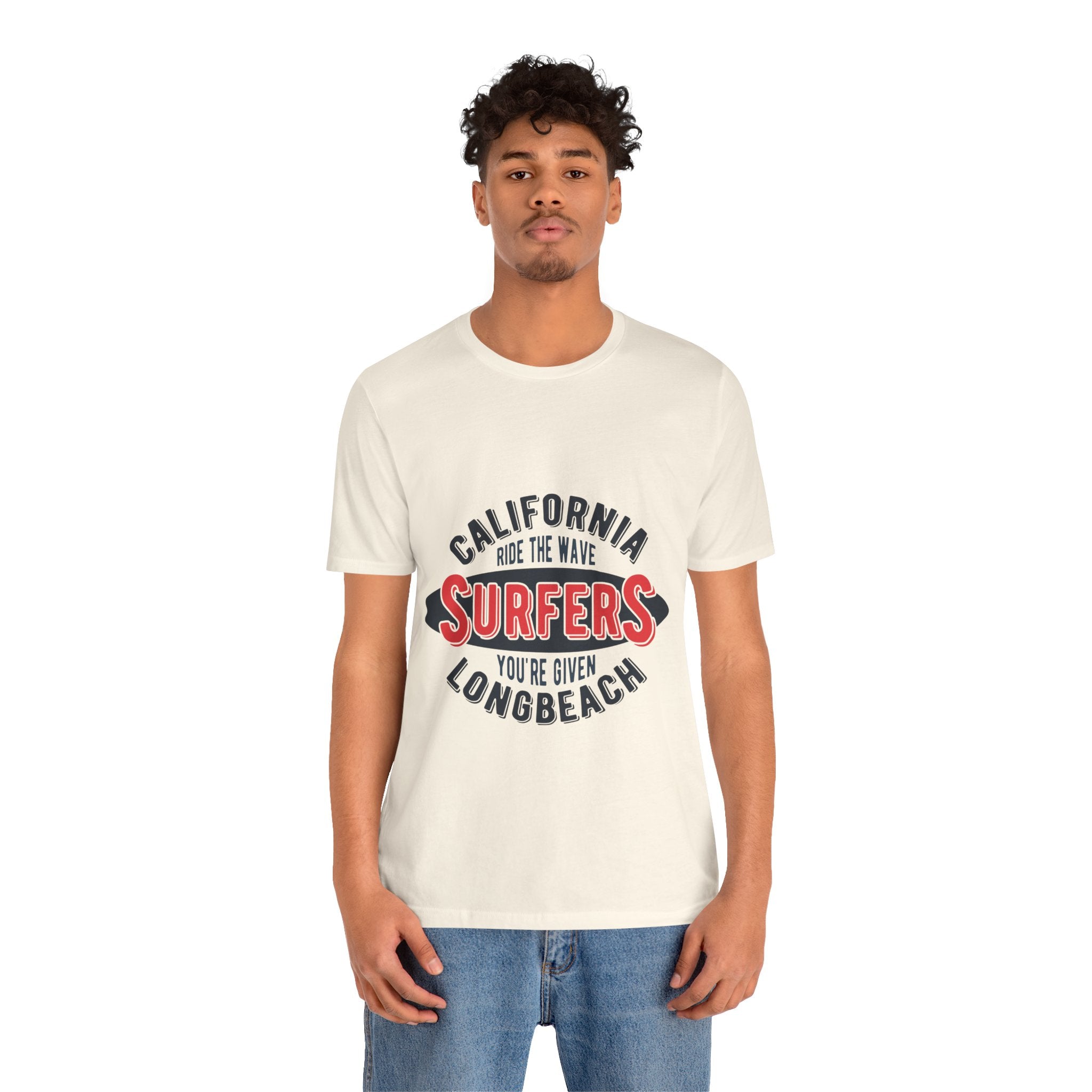 California Surfers Long Beach Tee — "Ride the Wave" Short Sleeve Shirt