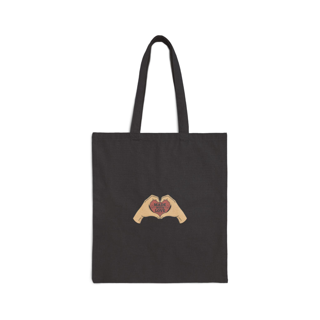 Canvas Tote Bag — Heart Hands Design Eco-Friendly Shopper