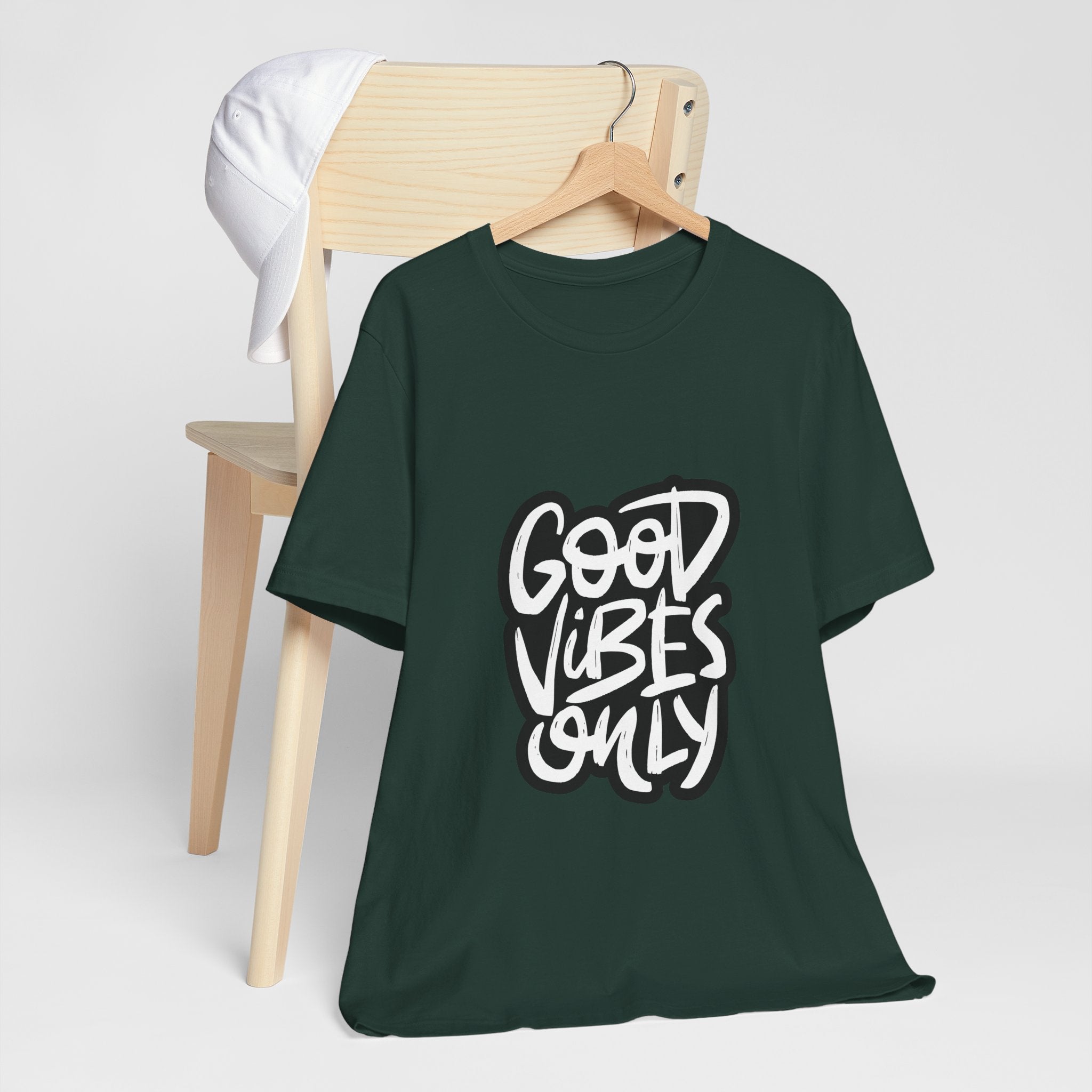 Good Vibes Only T-Shirt — Handlettered Positive Message Tee