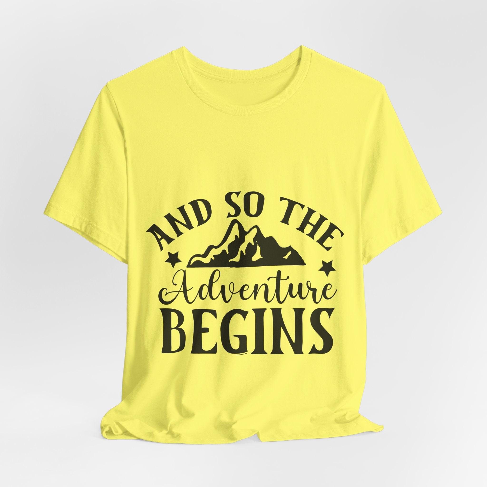 Adventure Begins T-Shirt — "And So The Adventure Begins" Mountain Tee