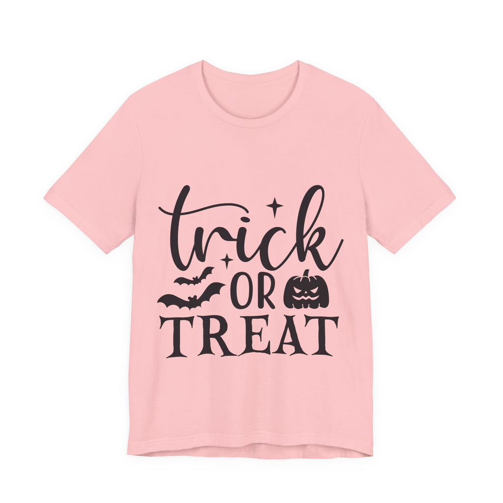Trick or Treat Halloween T-Shirt — Pumpkin & Bats Spooky Tee