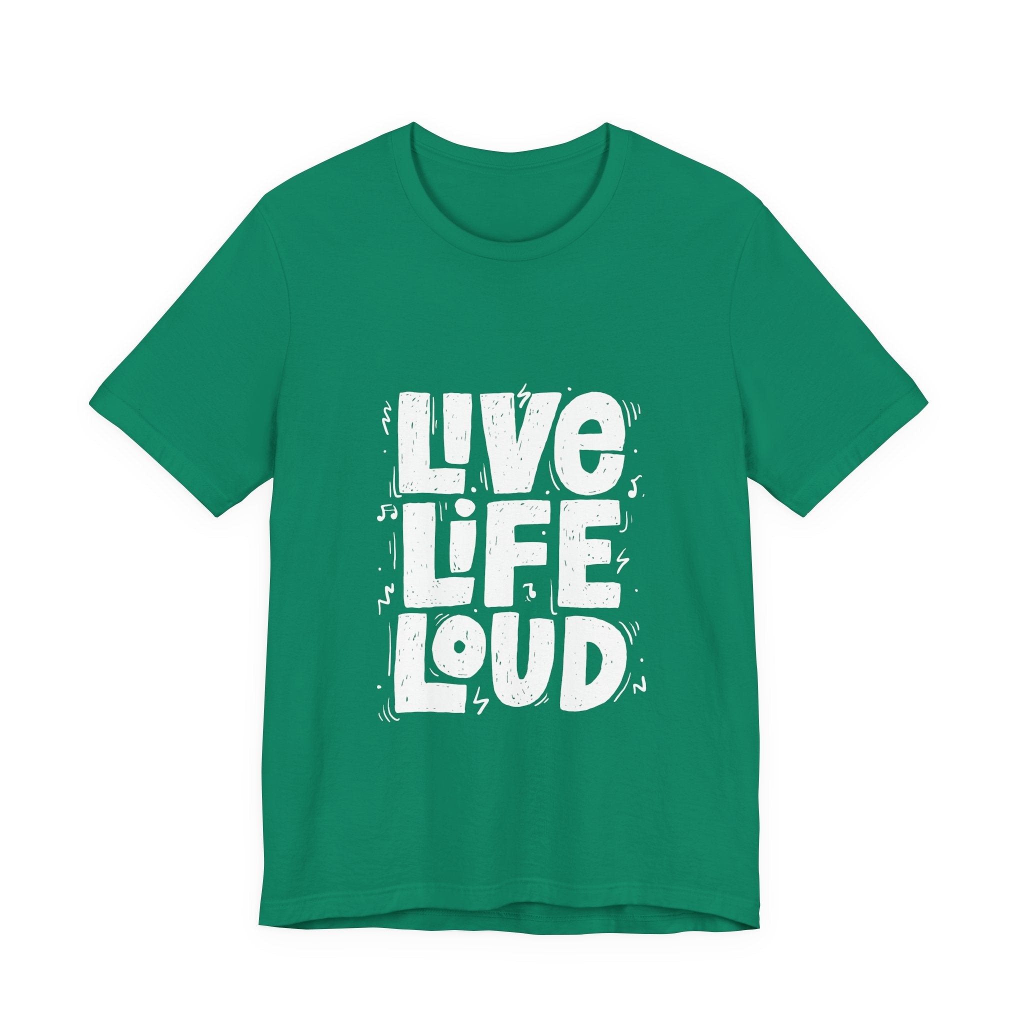 Live Life Loud Graphic Tee – Bold Inspirational Music Festival Shirt