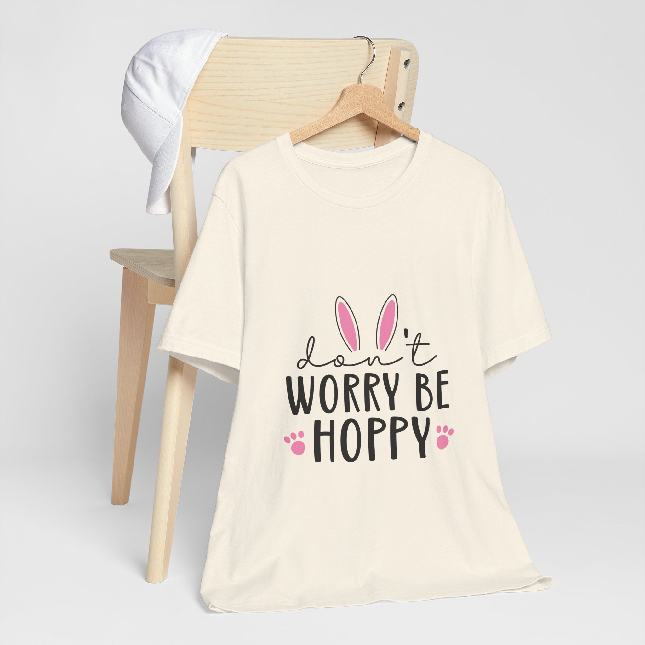 Don’t Worry Be Hoppy Bunny T-Shirt — Cute Easter Graphic Tee