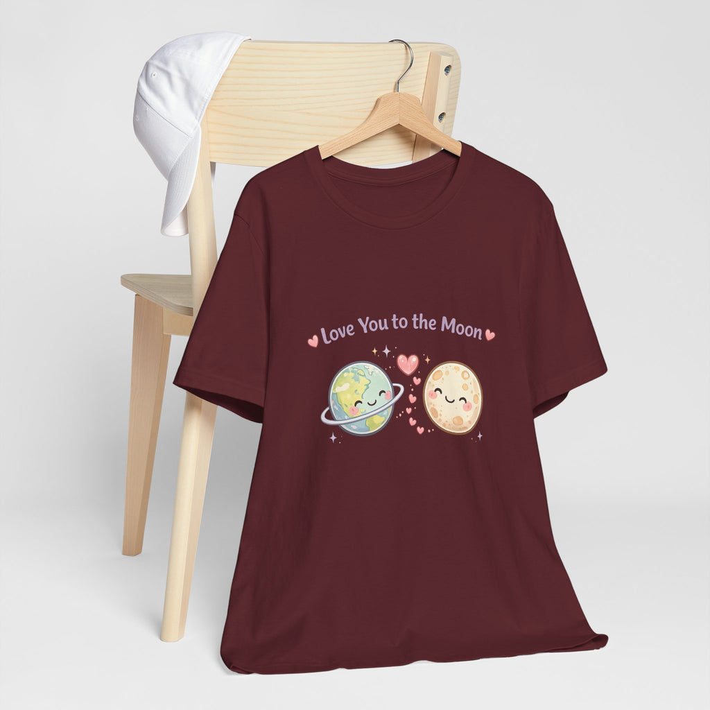 Love You to the Moon T-Shirt — Cute Planet & Moon Couple Tee