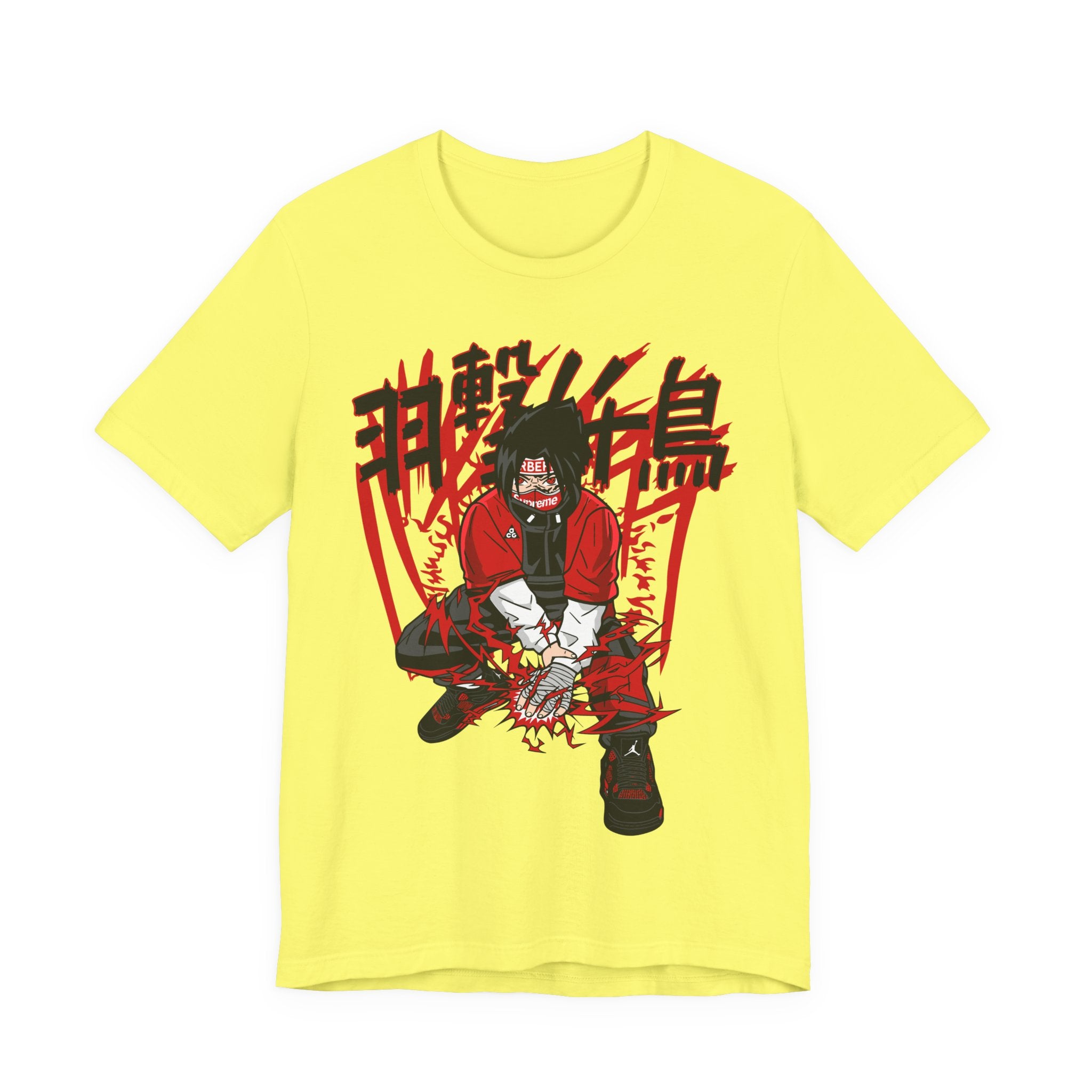 Anime Streetwear Tee — Red Samurai Graphic