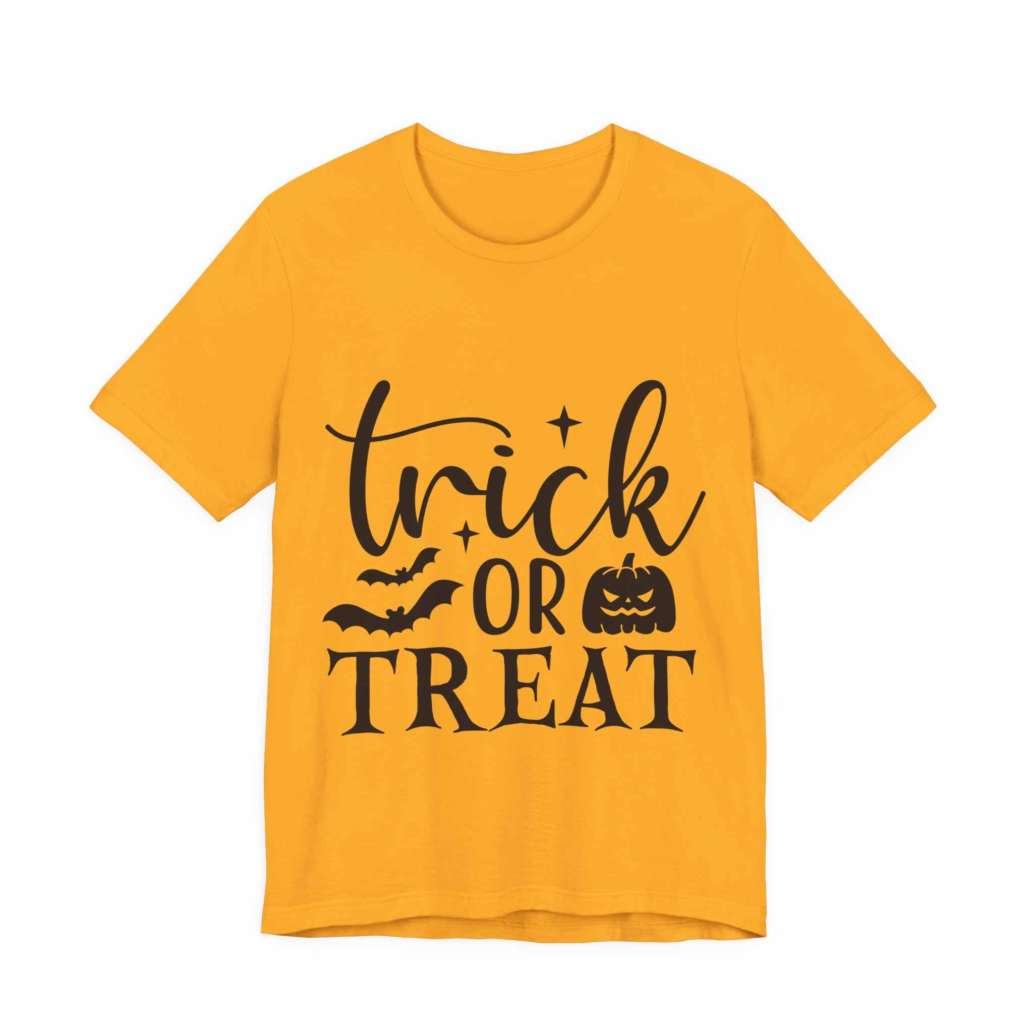 Trick or Treat Halloween T-Shirt — Pumpkin & Bats Spooky Tee