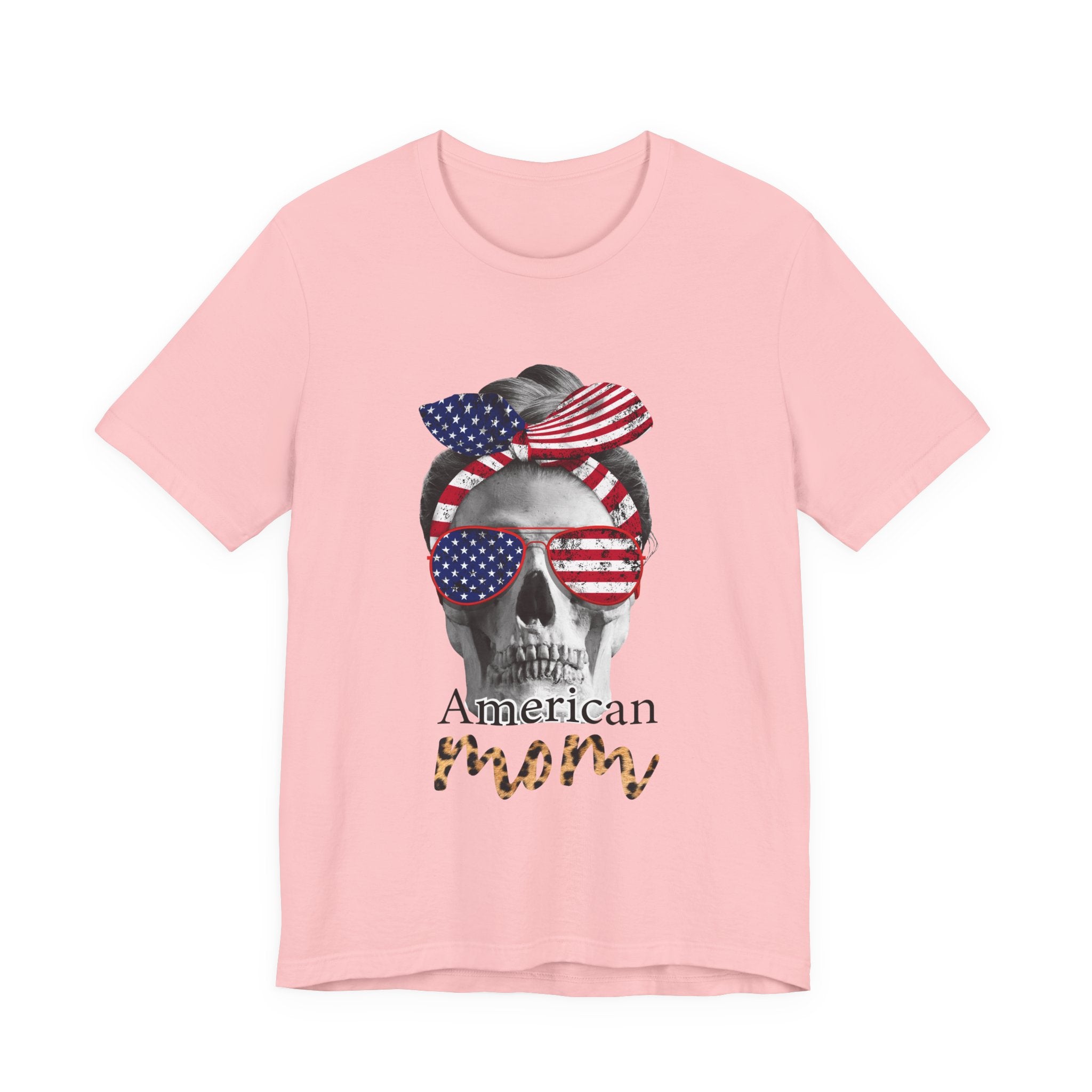American Mom Skull Tee — Patriotic 4th of July T-Shirt