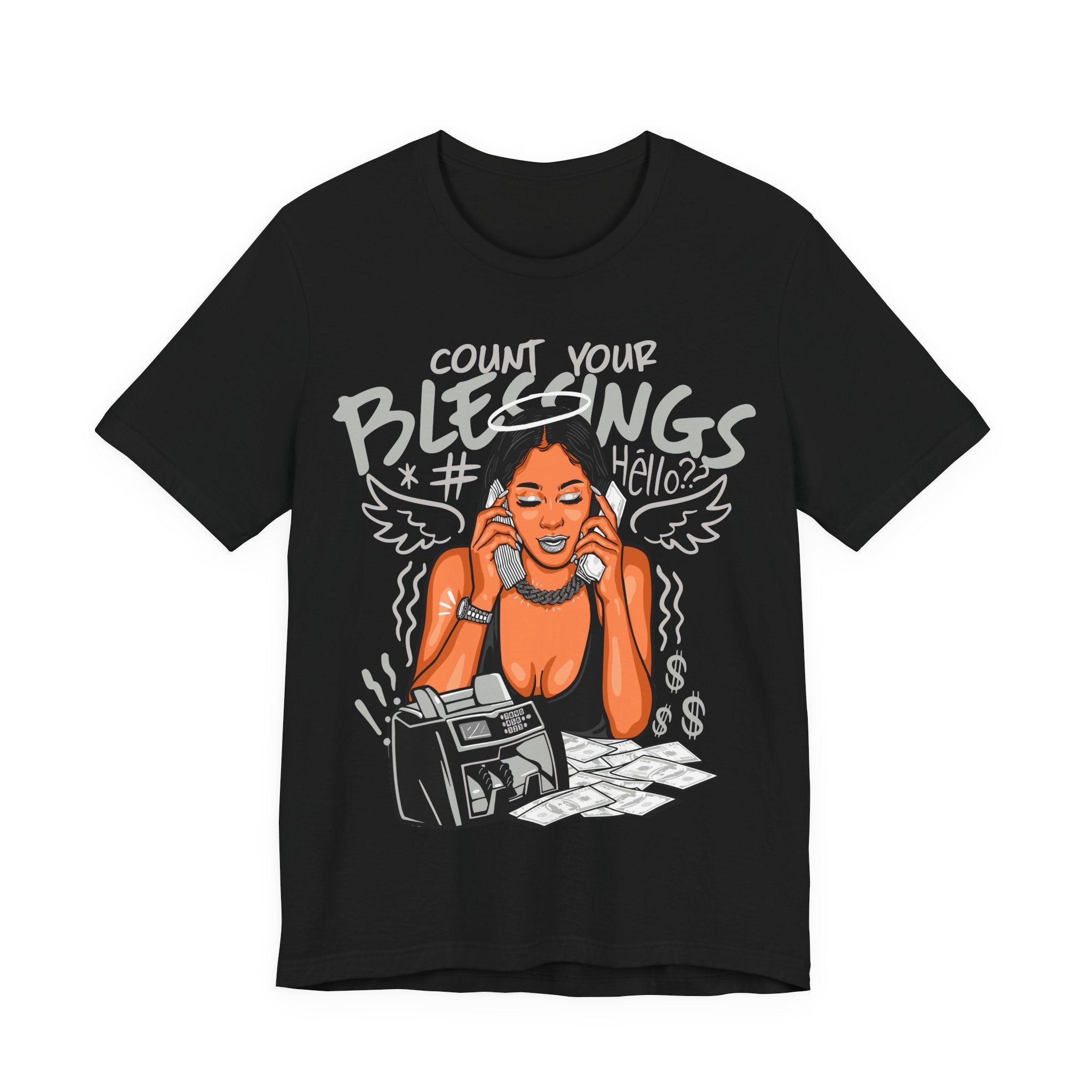 Count Your Blessings Tee — Retro Pinup Money Graphic T-Shirt