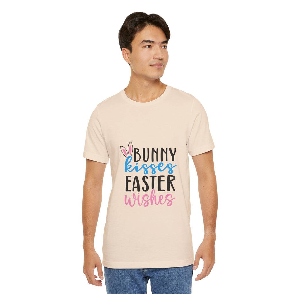 Easter Tee — "Bunny Kisses, Easter Wishes" Graphic Shirt