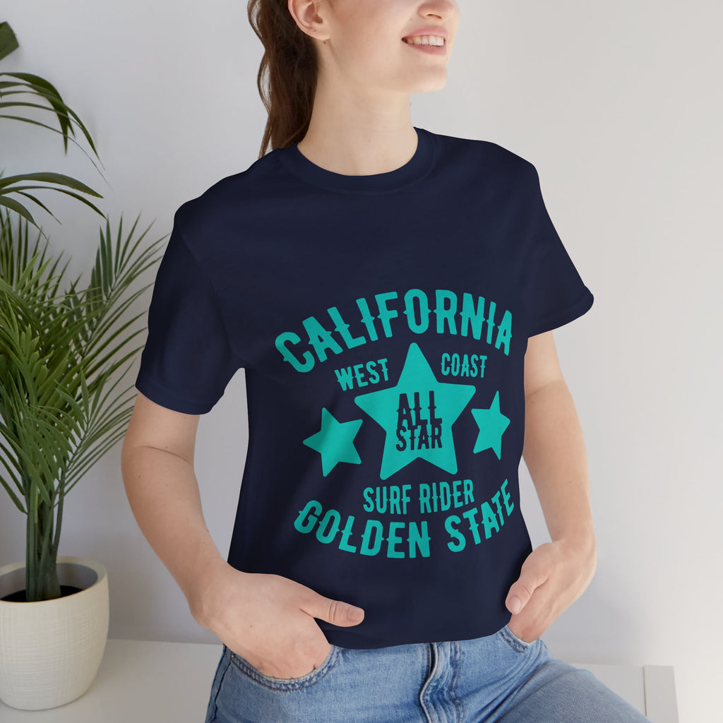 California Golden State Surf Rider Tee — West Coast All Star Graphic T-Shirt