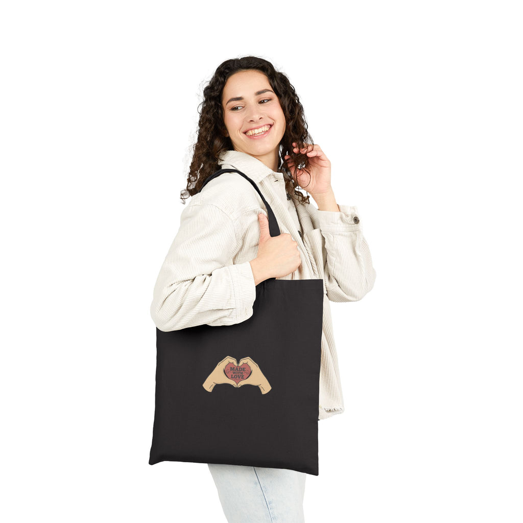 Canvas Tote Bag — Heart Hands Design Eco-Friendly Shopper