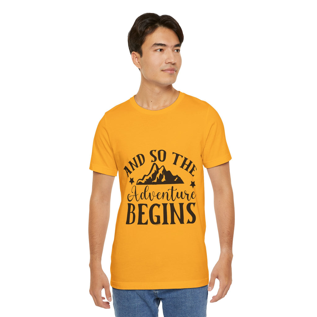 Adventure Begins T-Shirt — "And So The Adventure Begins" Mountain Tee