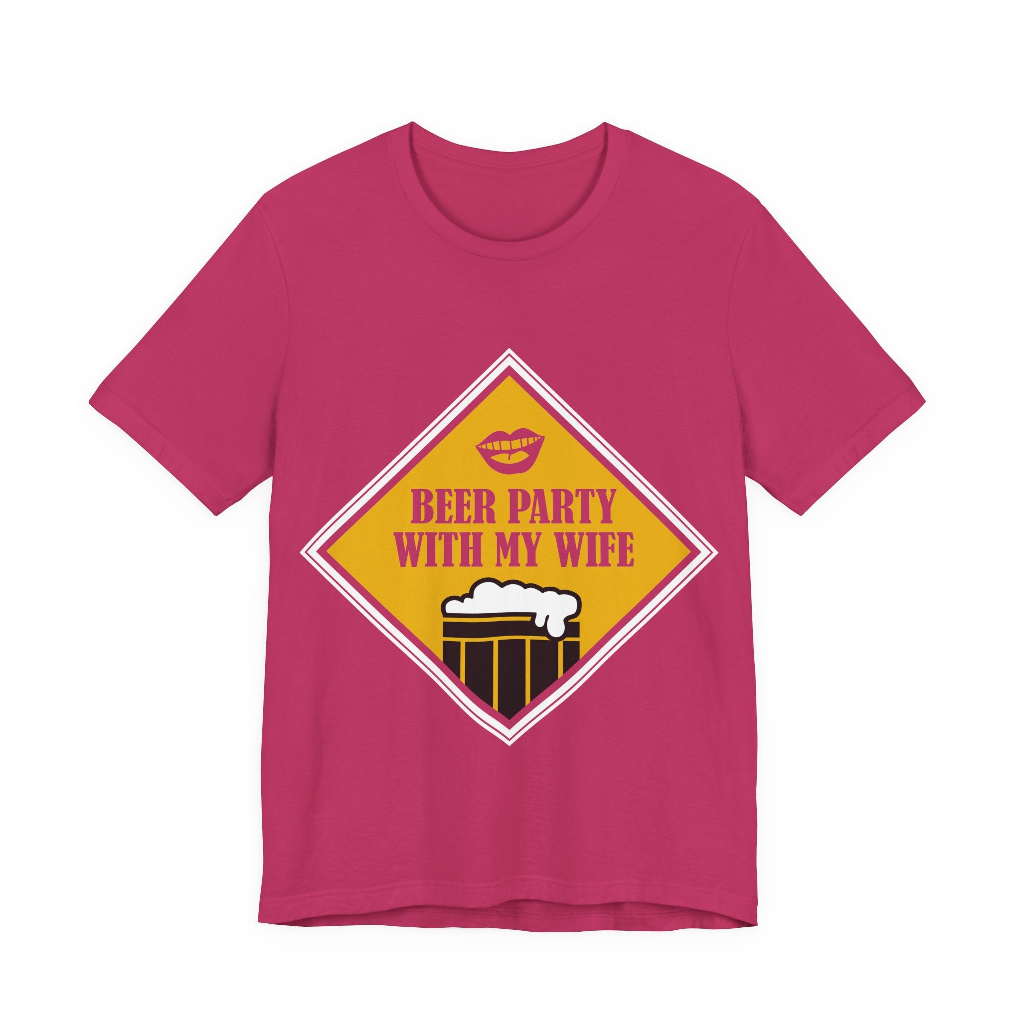 Beer Party With My Wife T-Shirt — Funny Couples Beer Tee