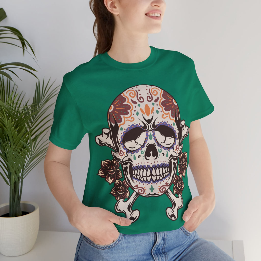 Sugar Skull Tee — Floral Day of the Dead Skull T-Shirt