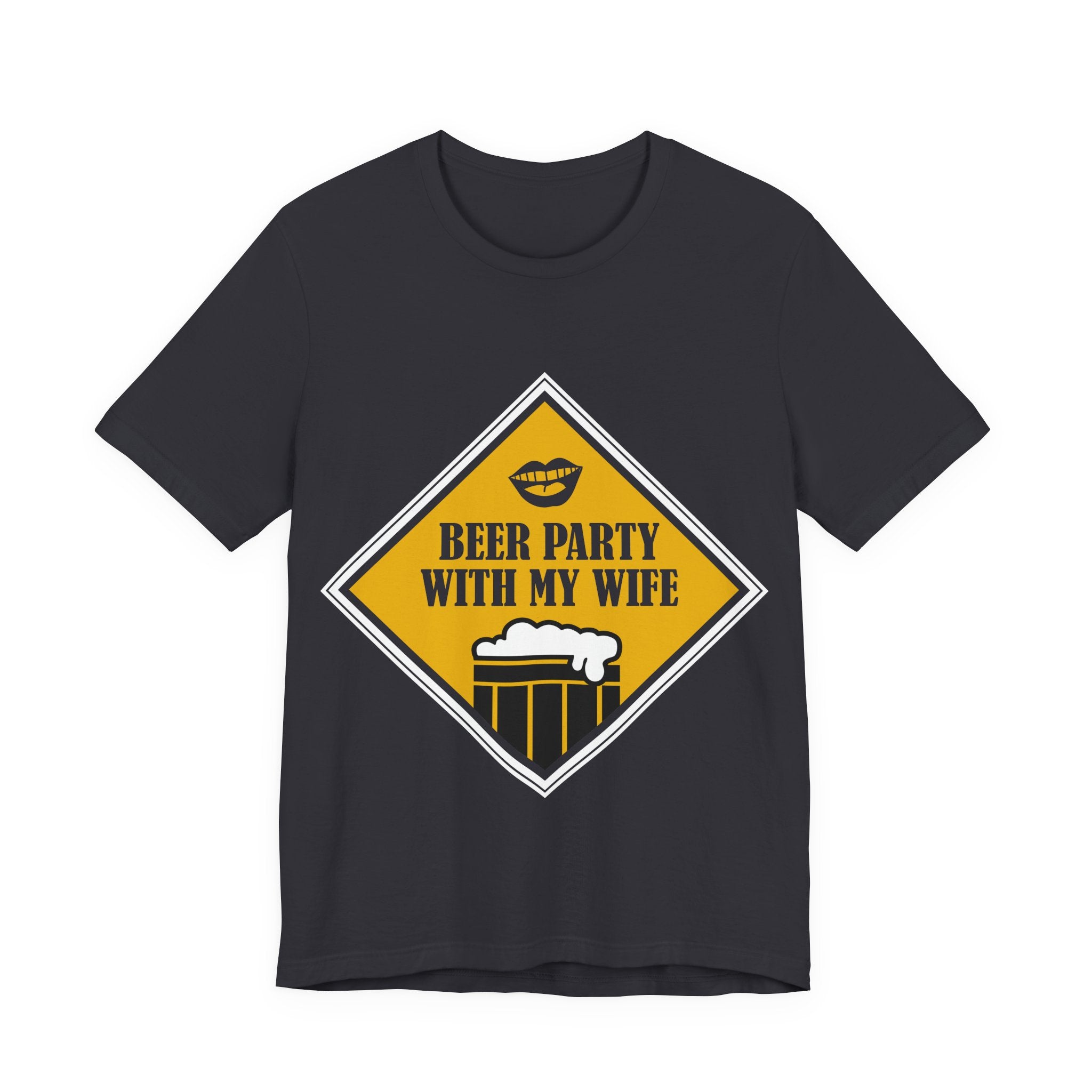 Beer Party With My Wife T-Shirt — Funny Couples Beer Tee