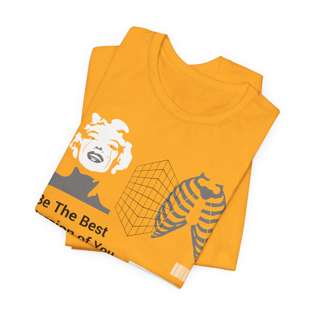 Motivational Graphic Tee — “Be The Best Version of You” Collage Shirt