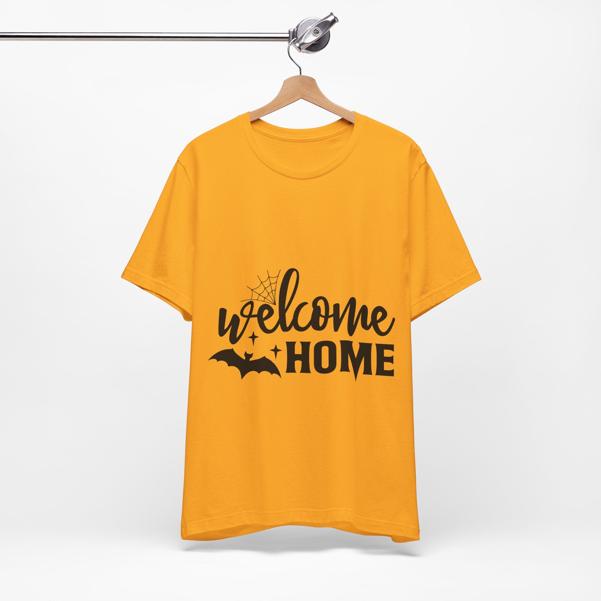 Welcome Home Halloween T-Shirt — Bat & Spiderweb Spooky Tee