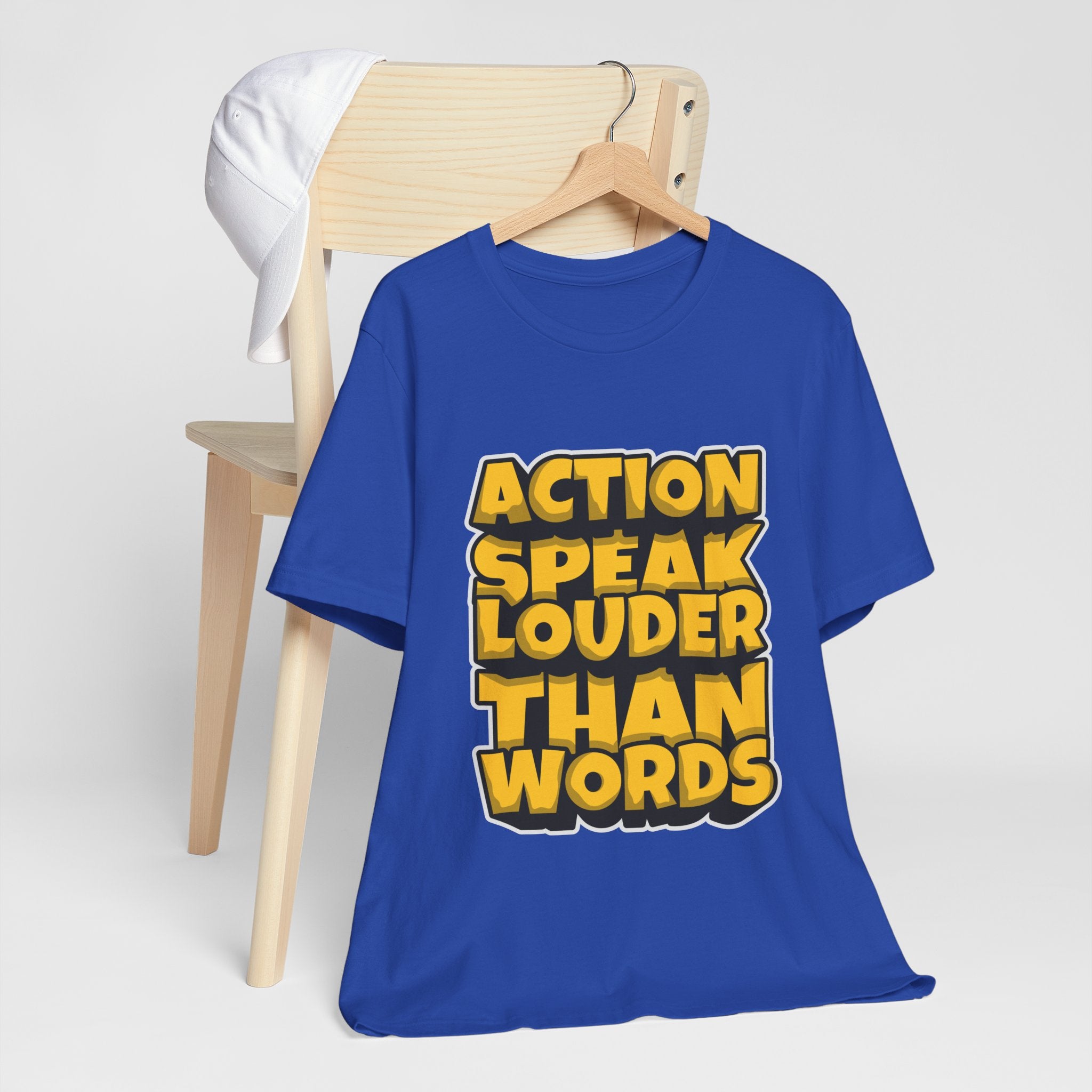 Action Speaks Louder Than Words Tee — Bold Graphic Motivational Shirt