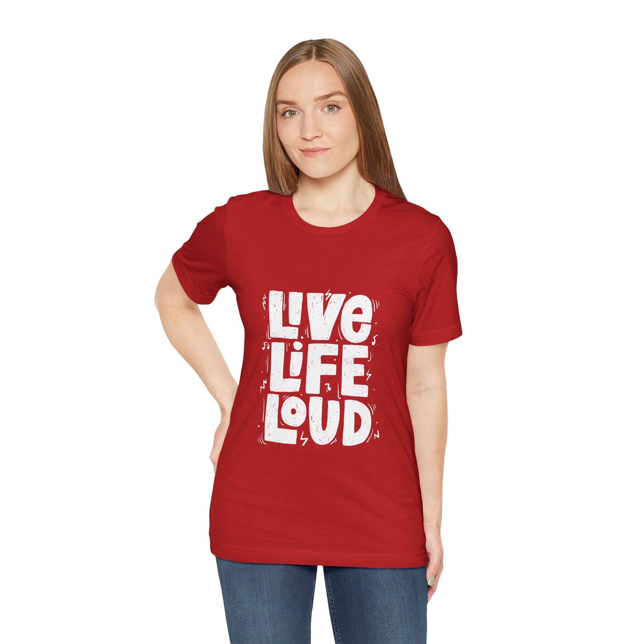 Live Life Loud Graphic Tee – Bold Inspirational Music Festival Shirt