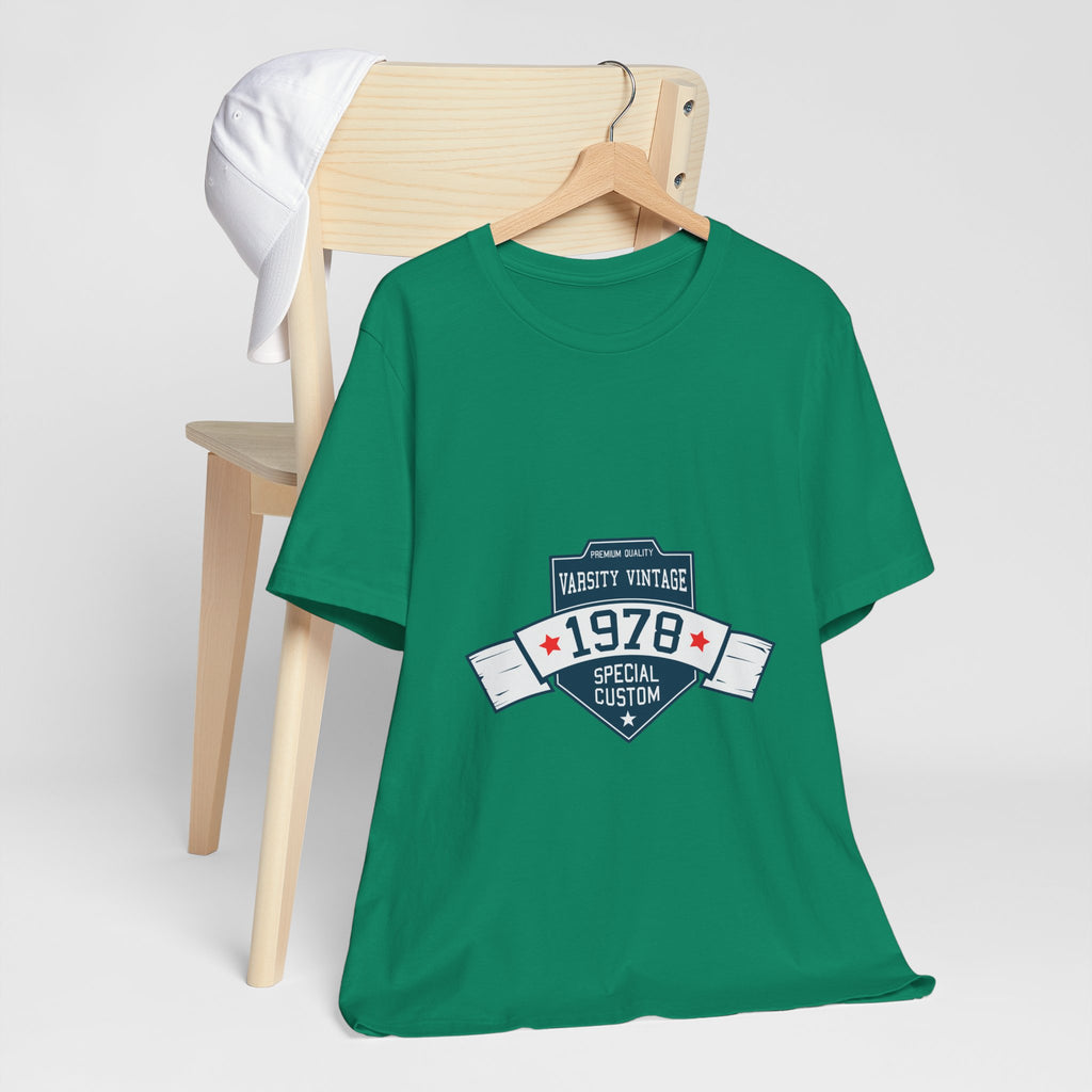 1978 Varsity Vintage Tee — Retro Custom Year Birthday Shirt