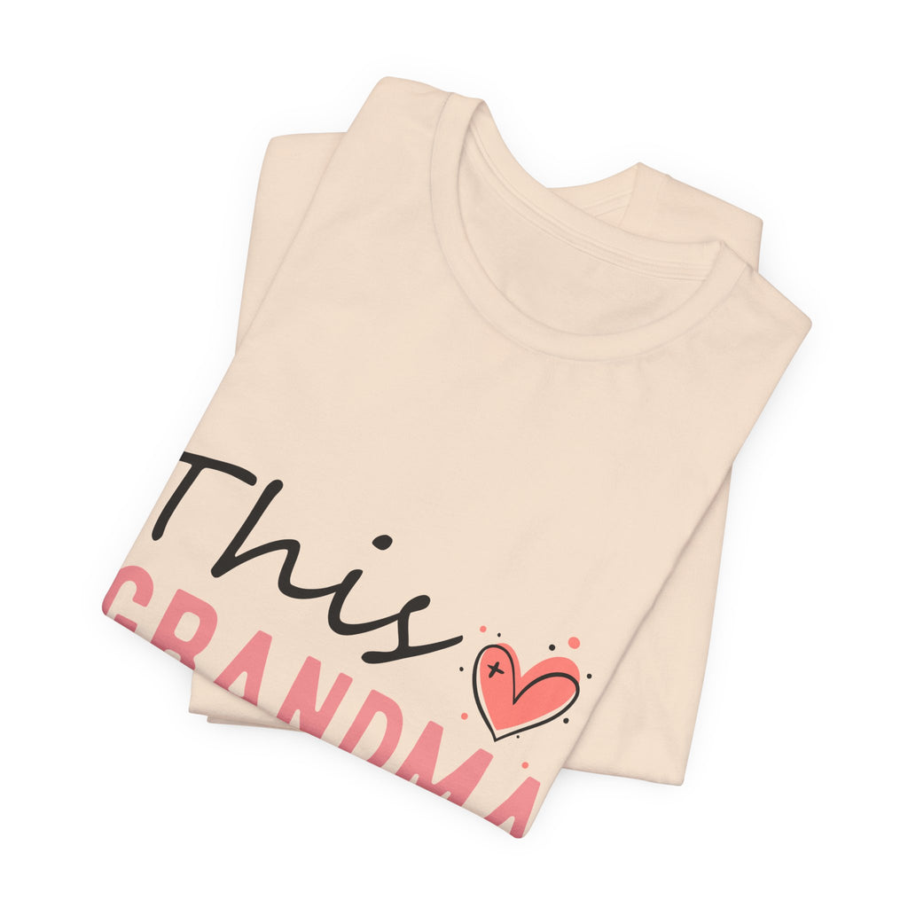 Grandma Heart On Her Sleeve T-Shirt — "This Grandma Wears Her Heart On Her Sleeve" Mother's Day Gift