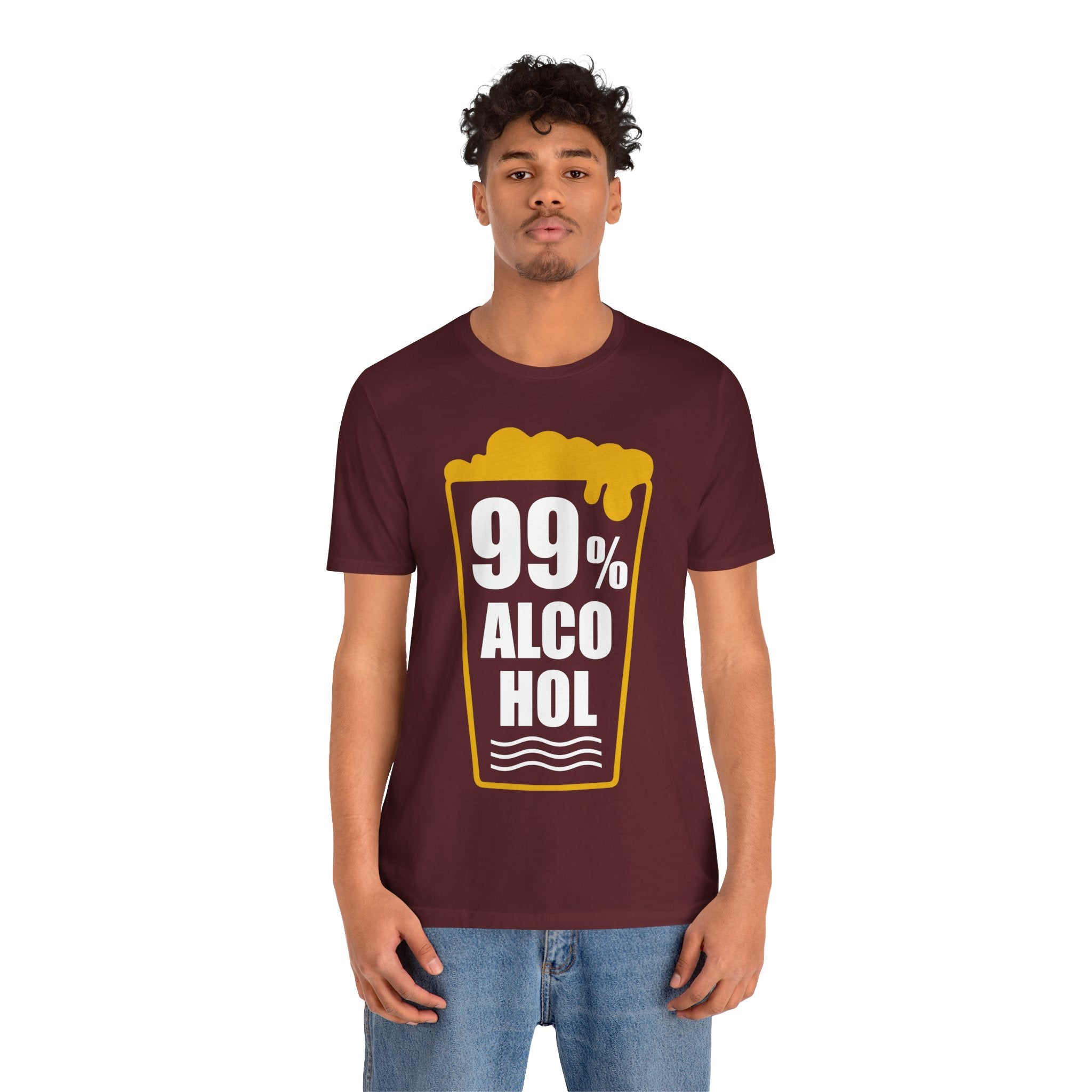 99% Alcohol Beer Glass Graphic Tee