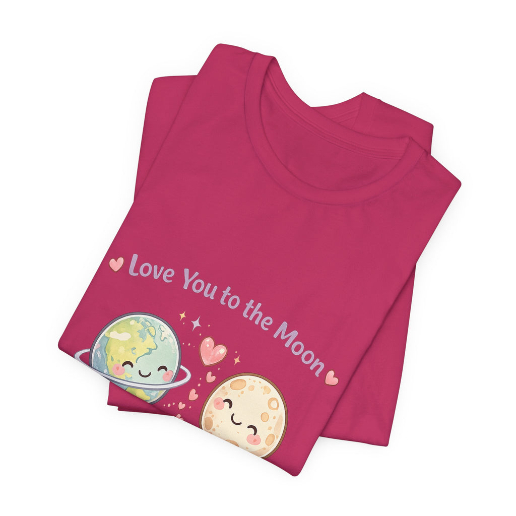 Love You to the Moon T-Shirt — Cute Planet & Moon Couple Tee