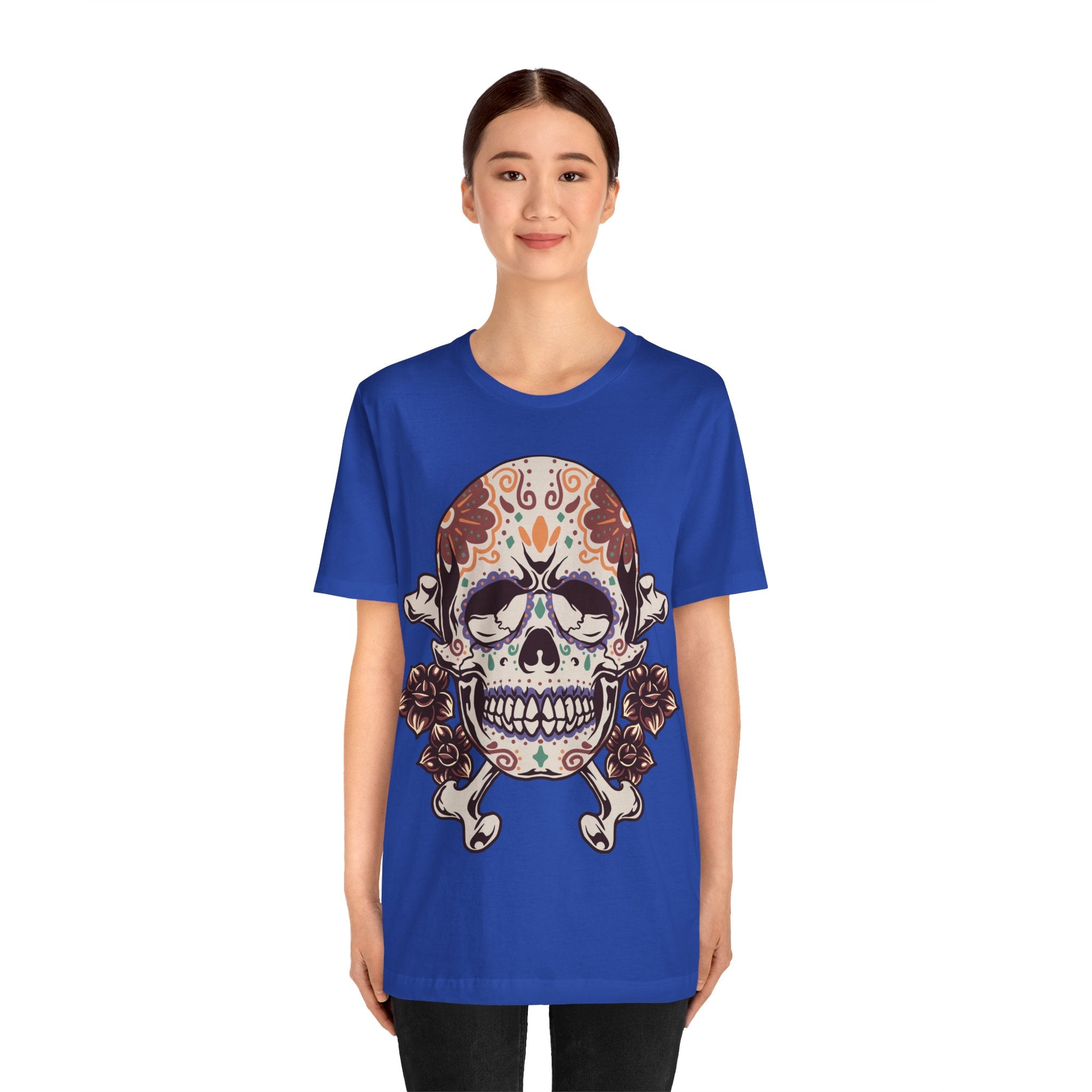 Sugar Skull Tee — Floral Day of the Dead Skull T-Shirt