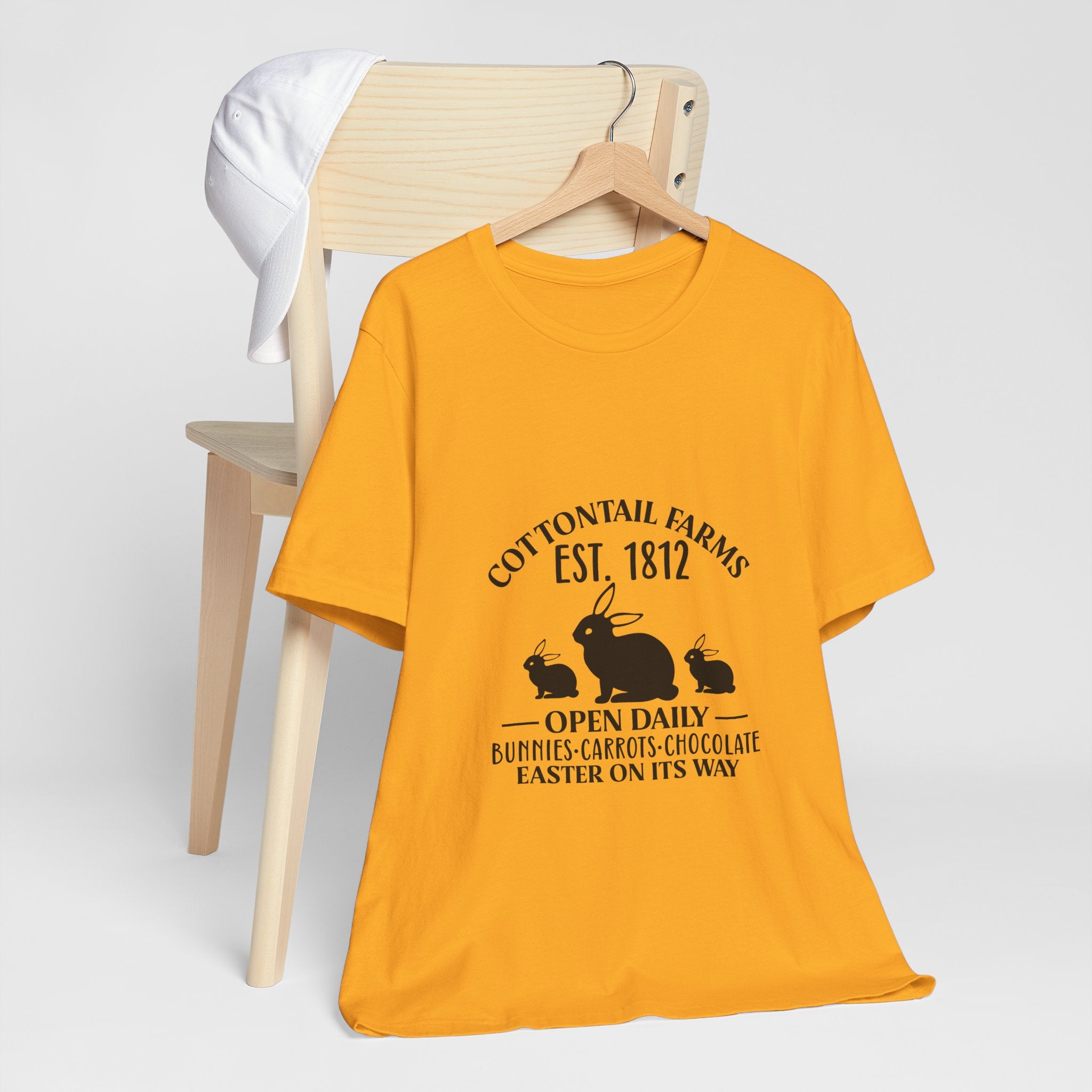 Easter Bunny Farm T-Shirt — "Cottontail Farms Est. 1812" Vintage Easter Tee