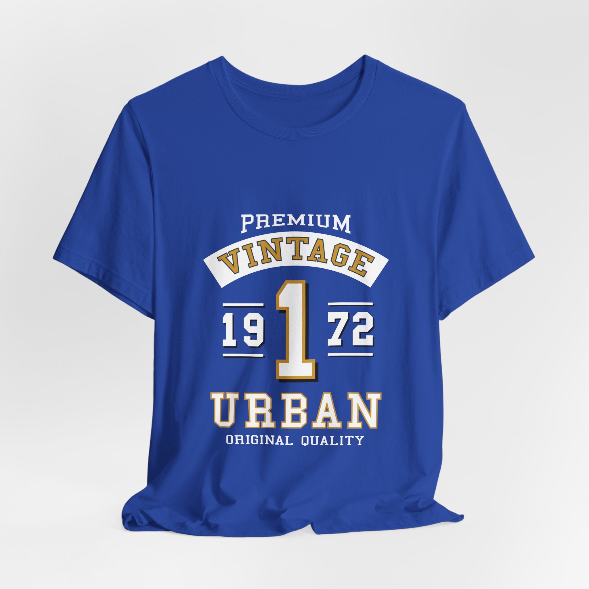 Vintage 1972 Urban Tee — Premium Retro Number 1 Graphic T-Shirt