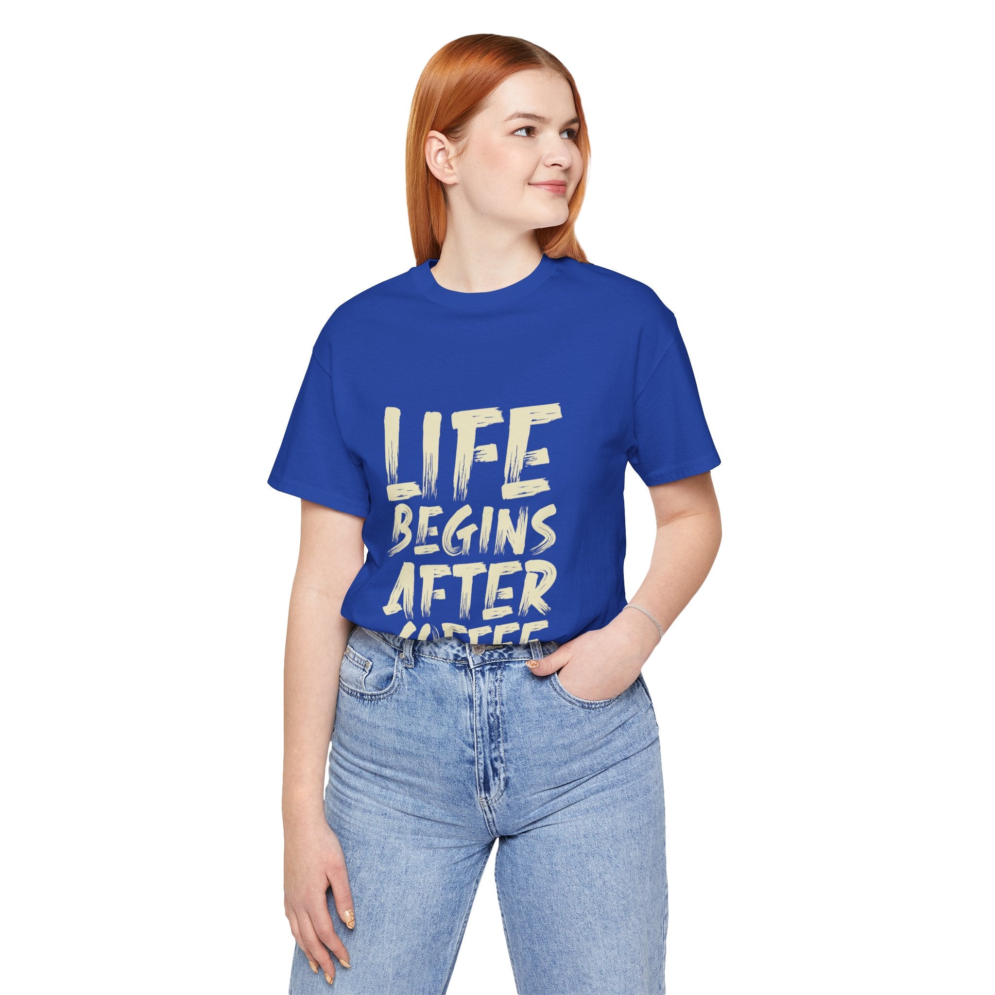 Coffee T-Shirt — "Life Begins After Coffee" Graphic Tee