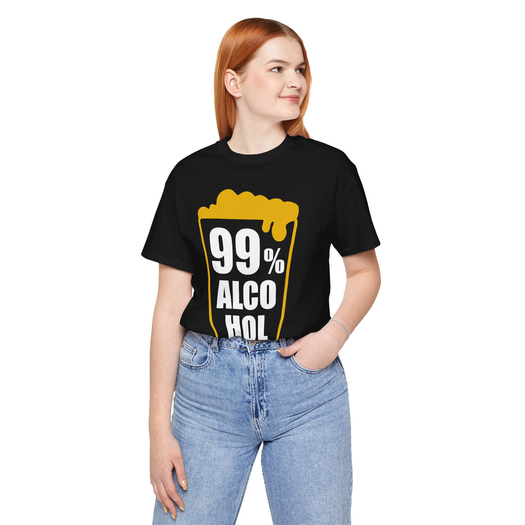 99% Alcohol Beer Glass Graphic Tee