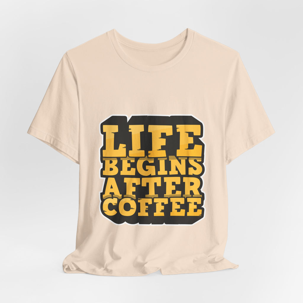 Coffee T-Shirt — "Life Begins After Coffee" Retro Graphic Tee