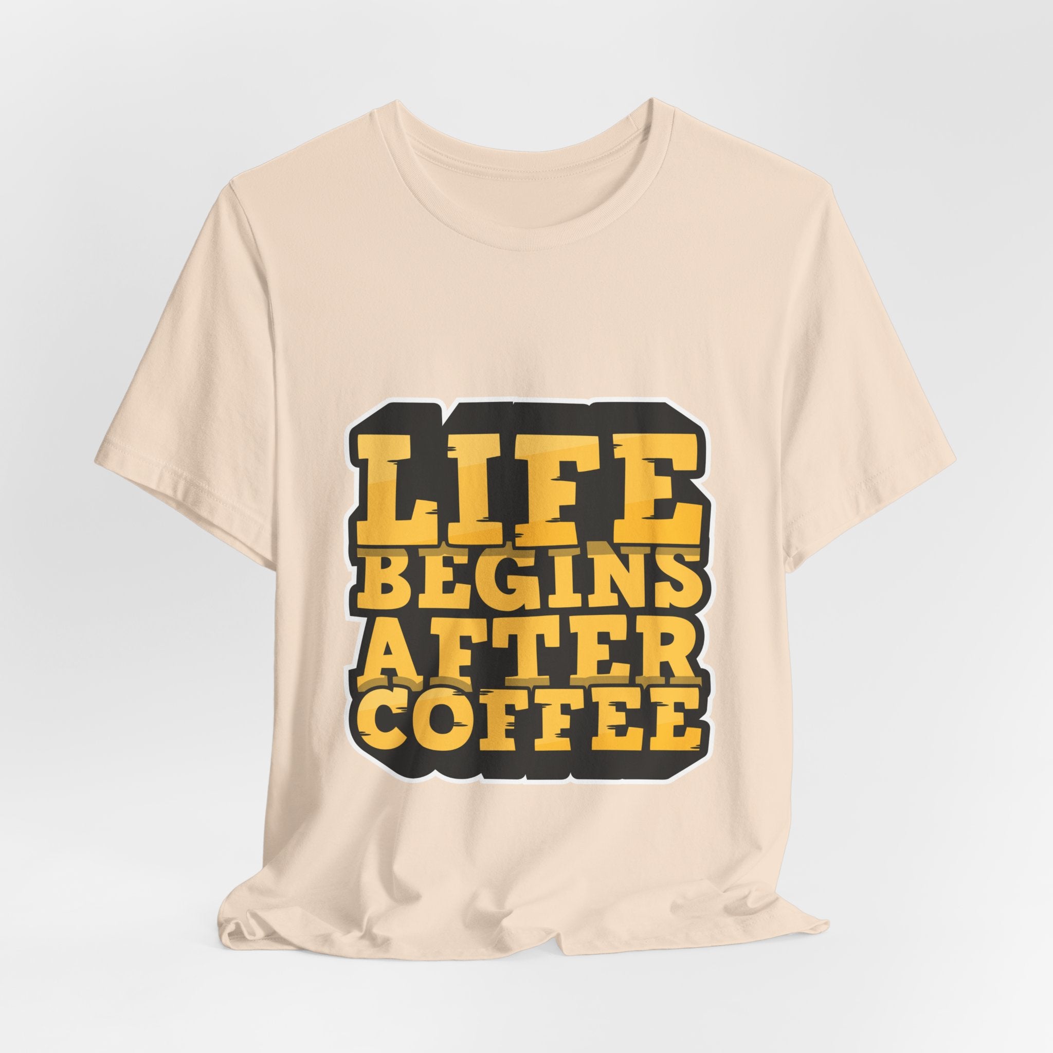 Coffee T-Shirt — "Life Begins After Coffee" Retro Graphic Tee