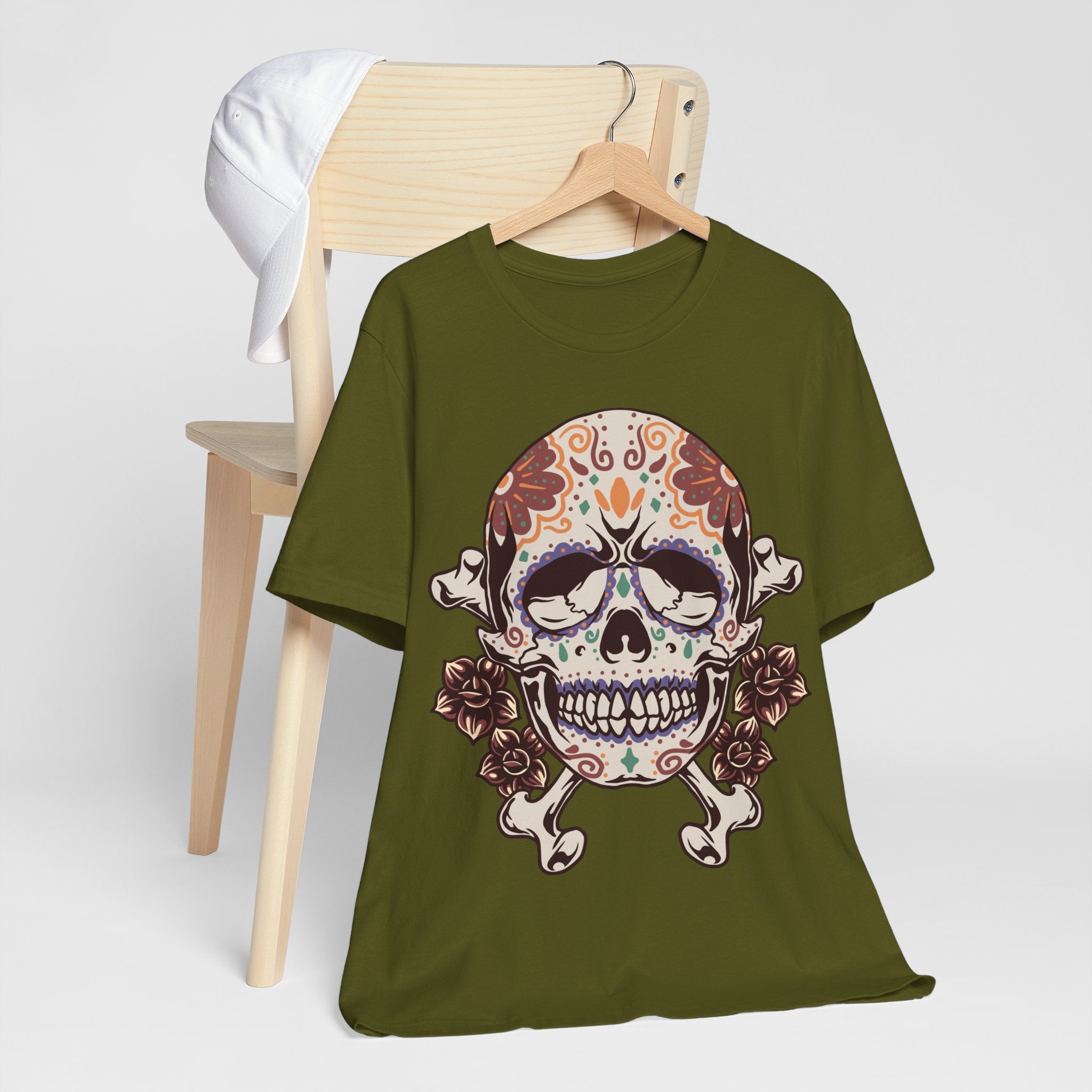 Sugar Skull Tee — Floral Day of the Dead Skull T-Shirt