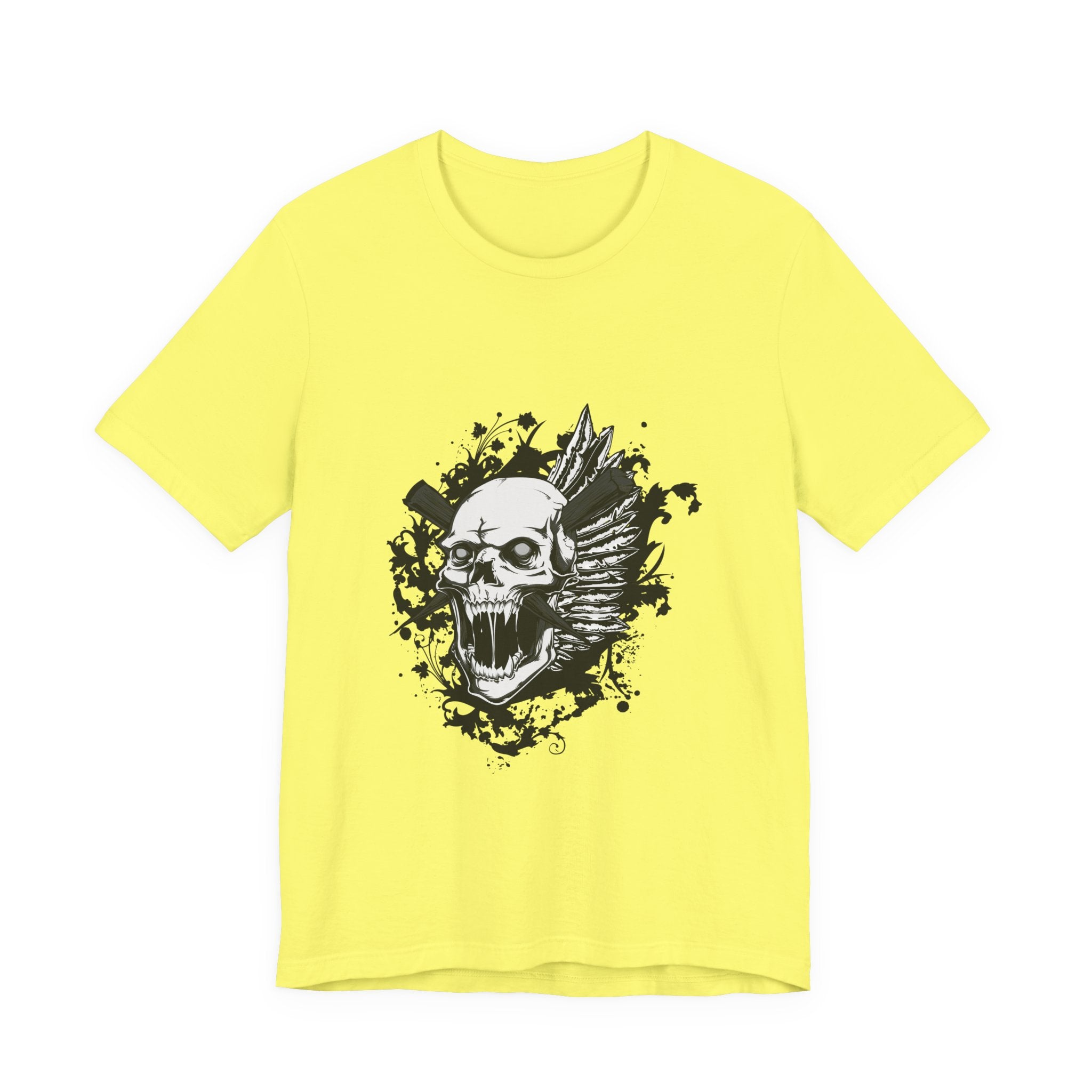 Skull Wings Graphic Tee — Gothic Skull Splash T-Shirt