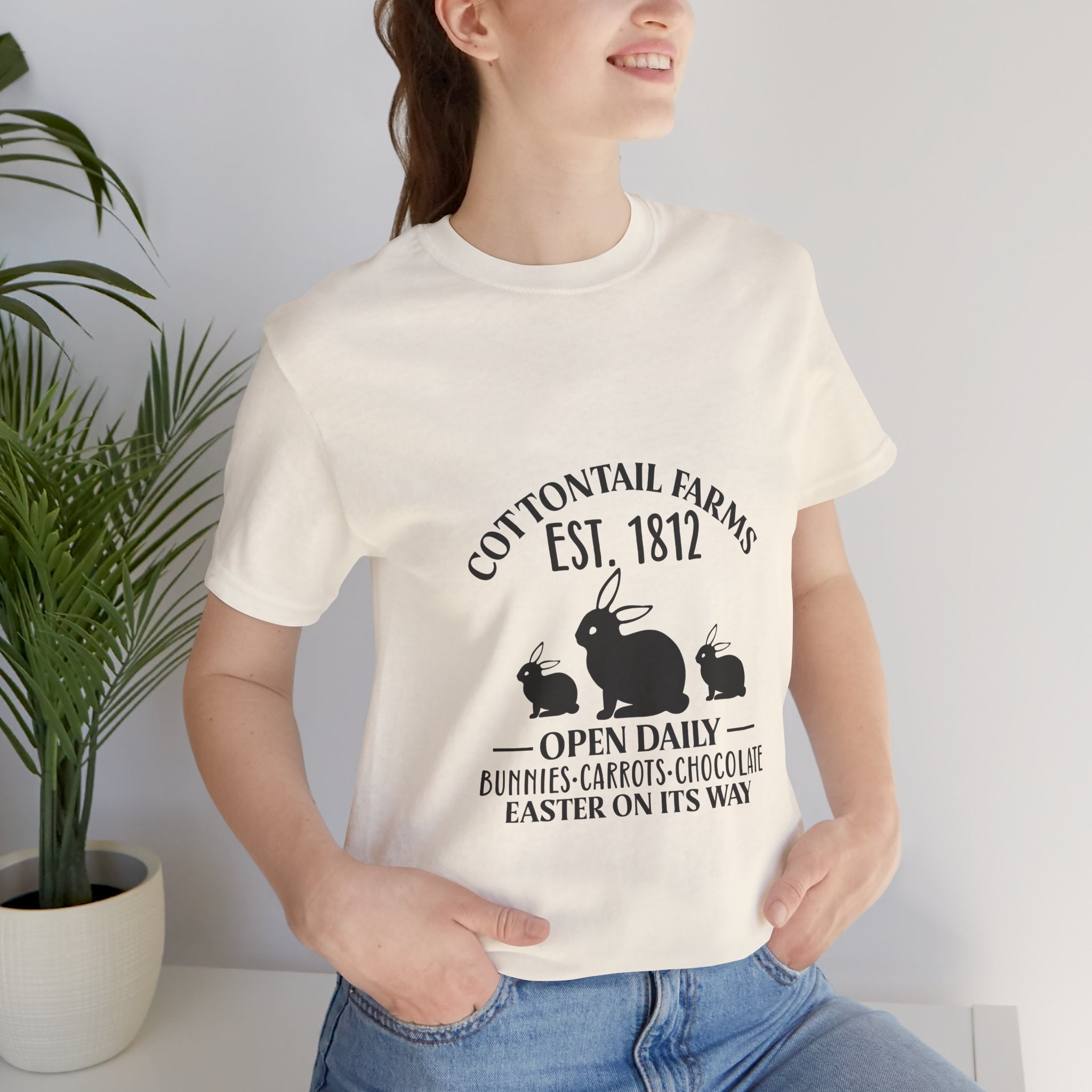 Easter Bunny Farm T-Shirt — "Cottontail Farms Est. 1812" Vintage Easter Tee