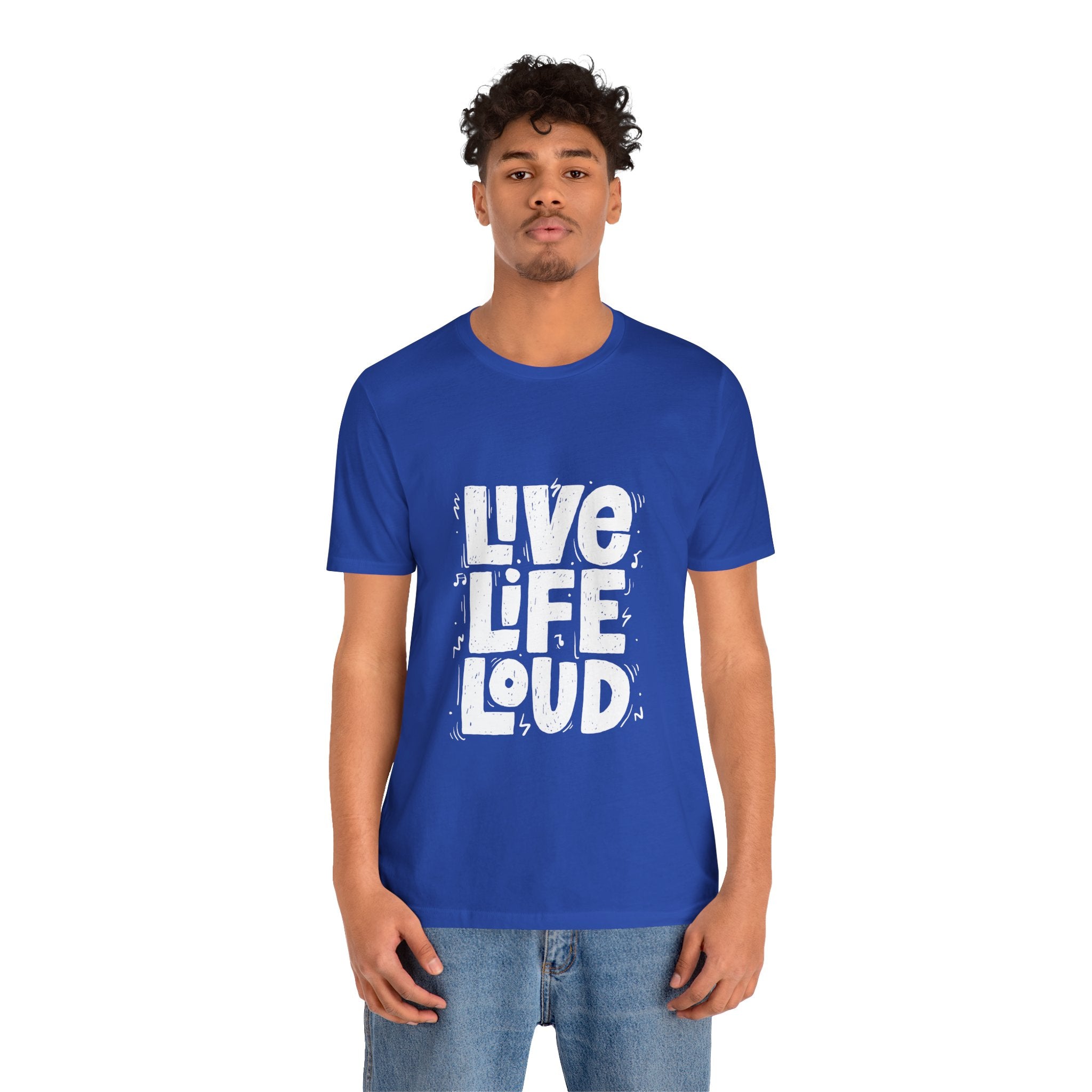 Live Life Loud Graphic Tee – Bold Inspirational Music Festival Shirt