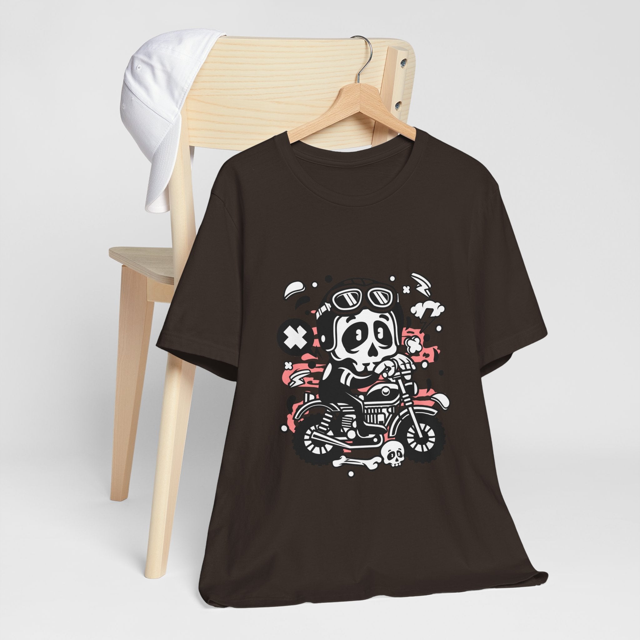 Skull Biker Tee — Retro Motorcycle Skull Graphic T-Shirt