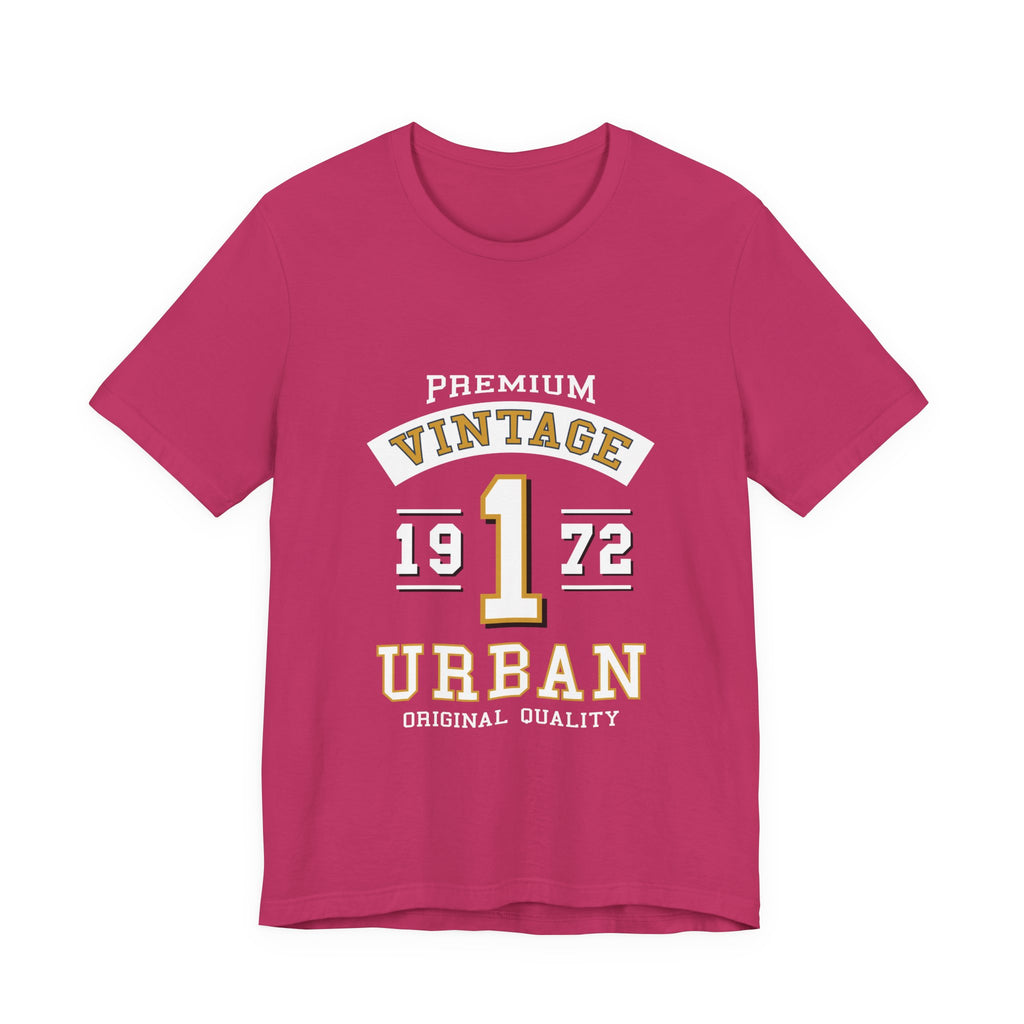 Vintage 1972 Urban Tee — Premium Retro Number 1 Graphic T-Shirt