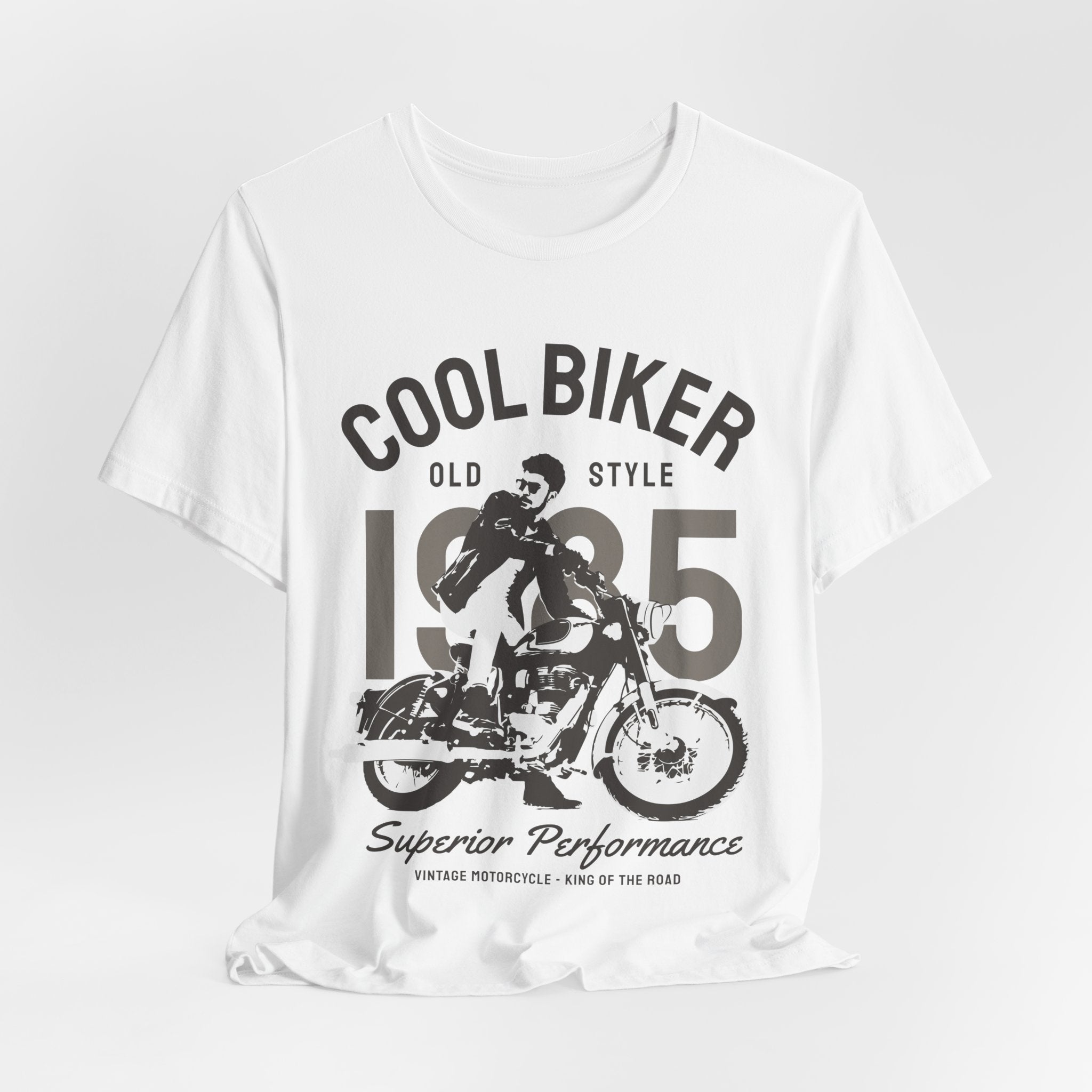 Cool Biker 1985 Tee — Vintage Motorcycle T‑Shirt